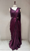 Royal Wine Embellished Drapee Saree with blouse