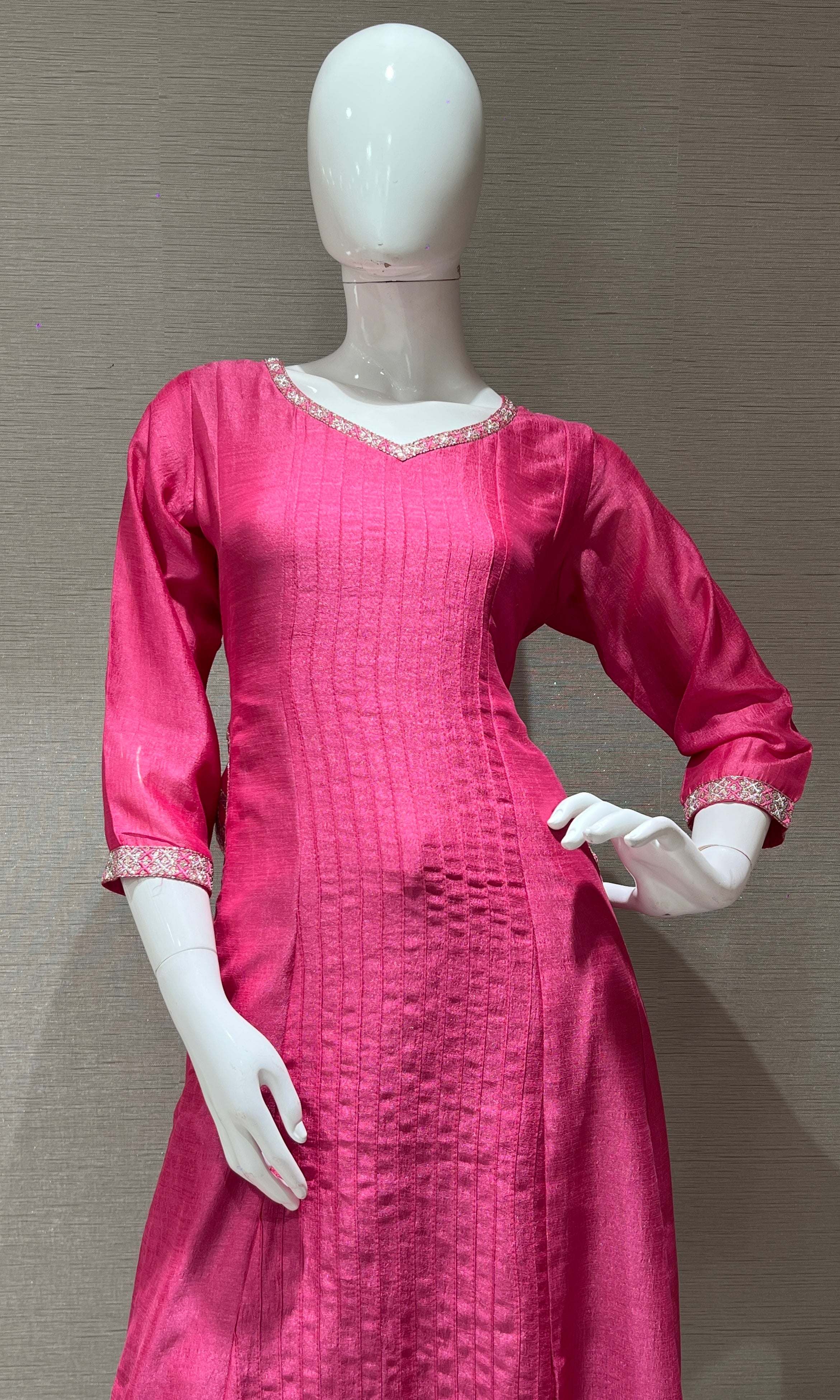 Pink Embroidered Kurta Set