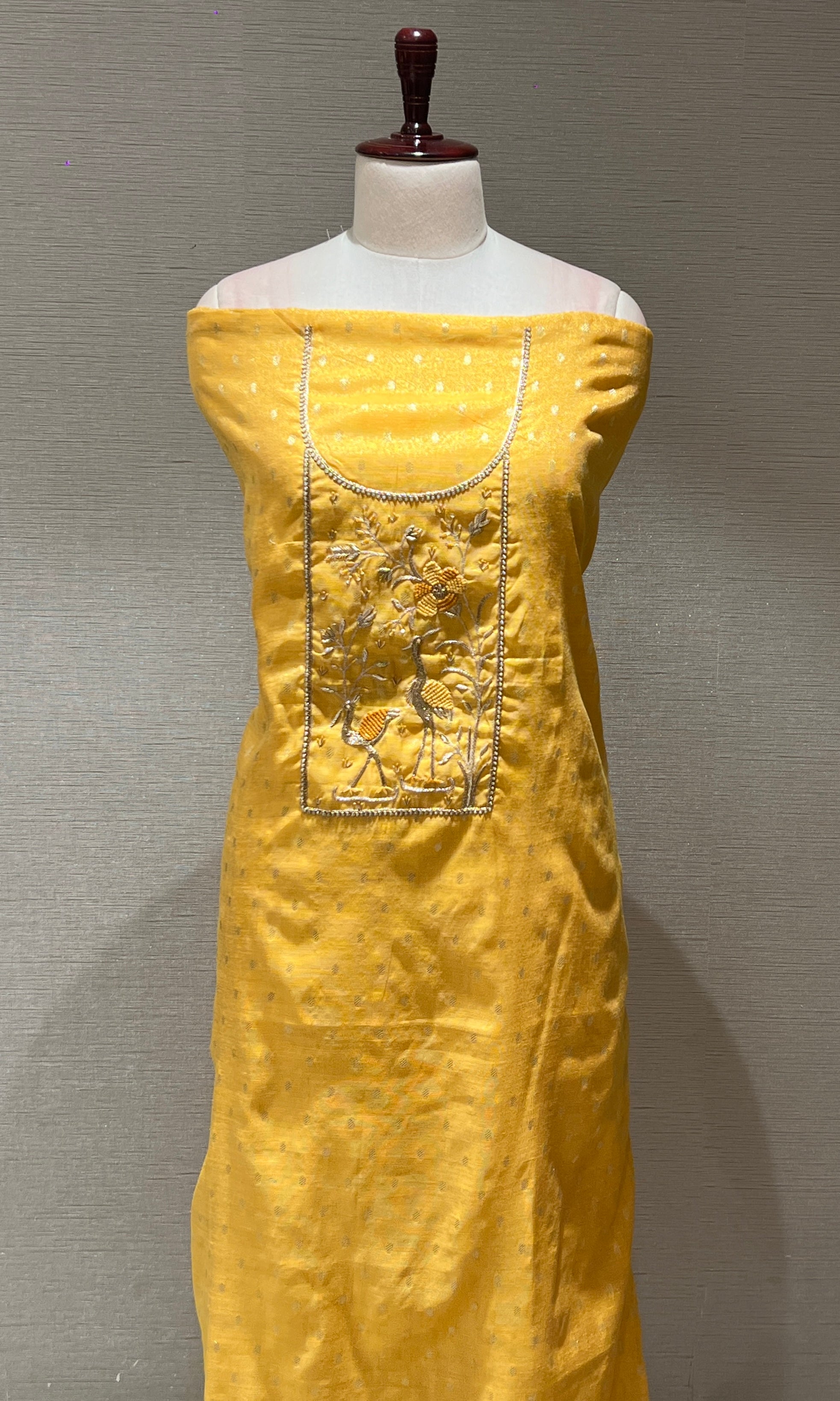 Yellow dress material