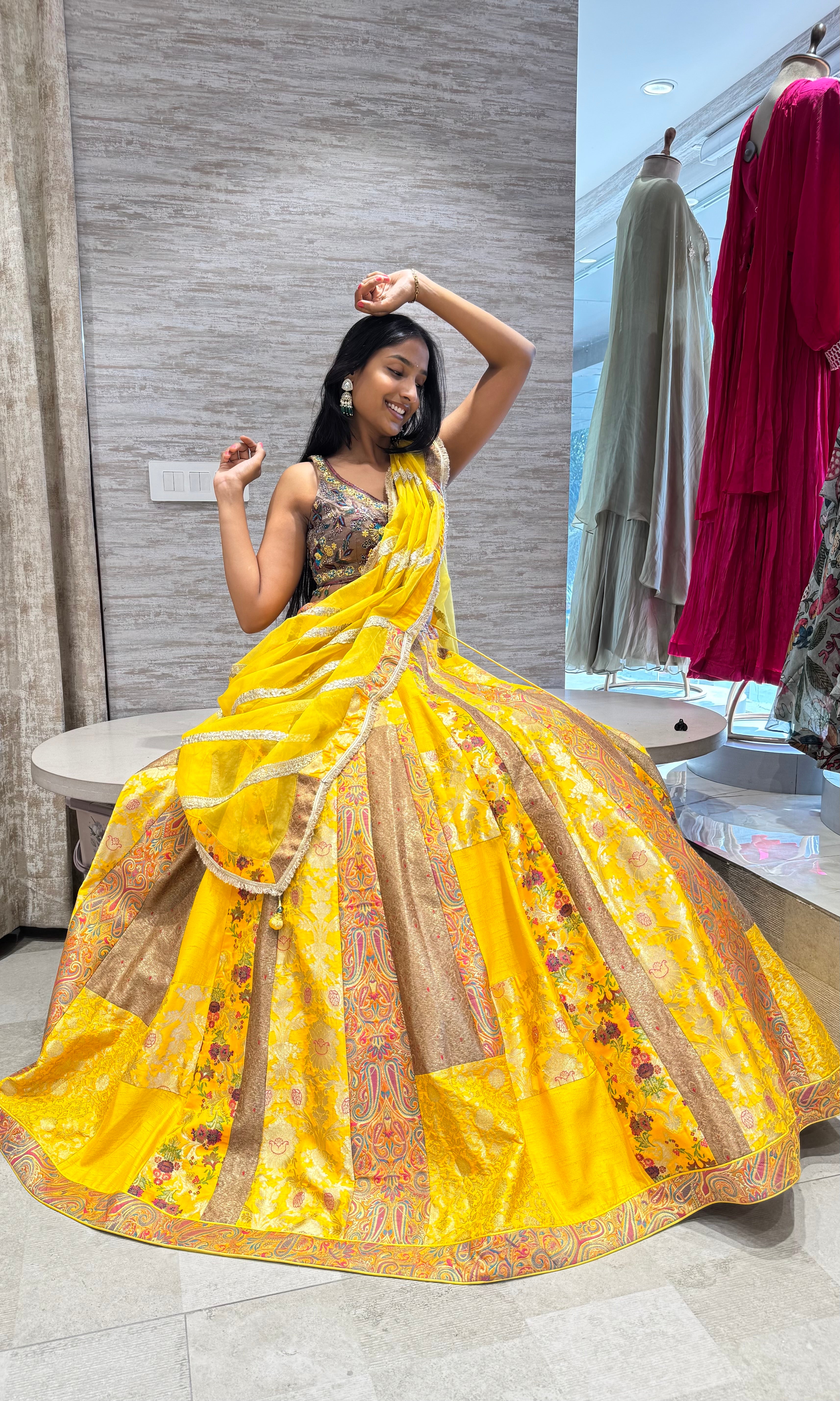 YELOW LEHENGA WITH ELEGANT CORSET BLOUSE