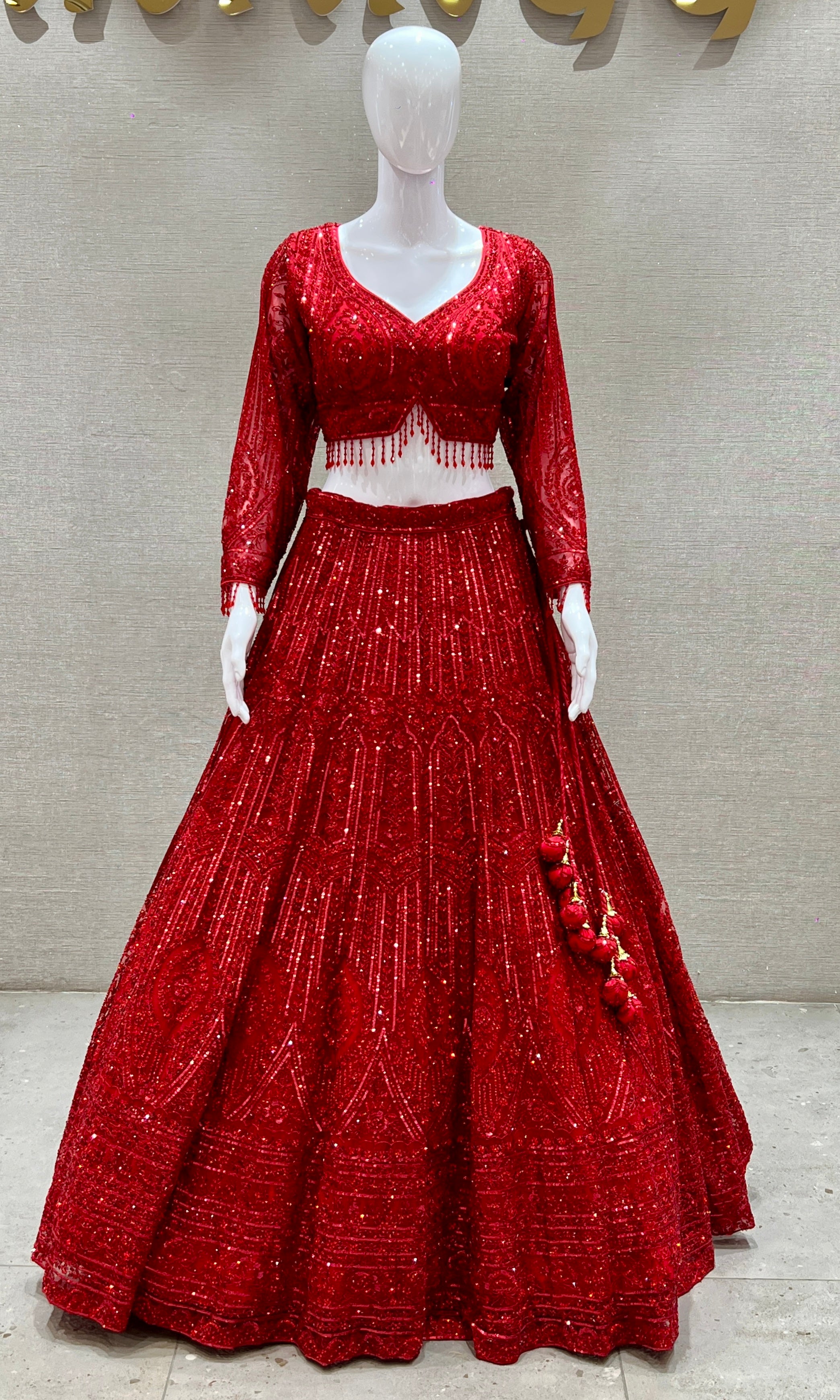 Red Lehenga