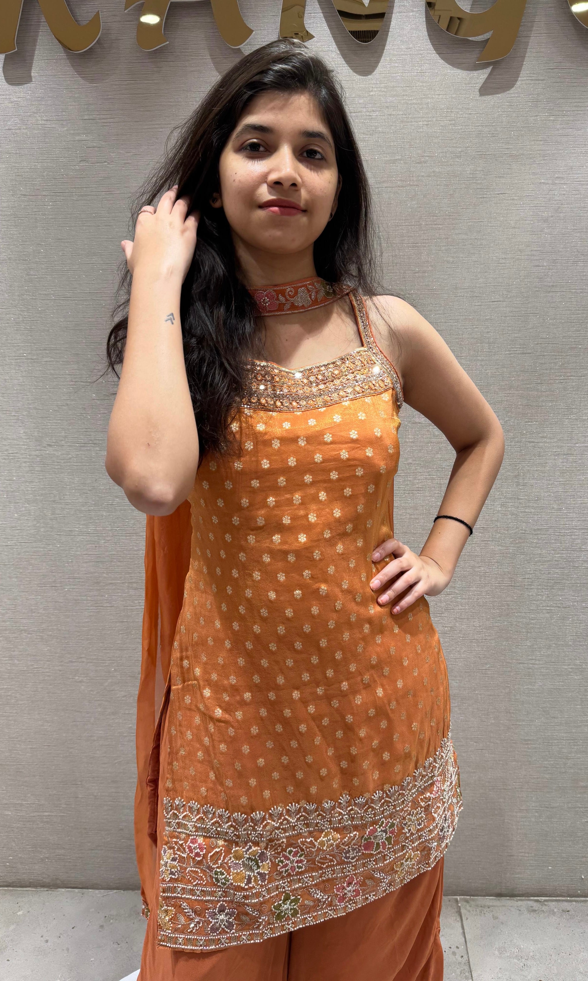 Terracotta Glow Palazzo Set
