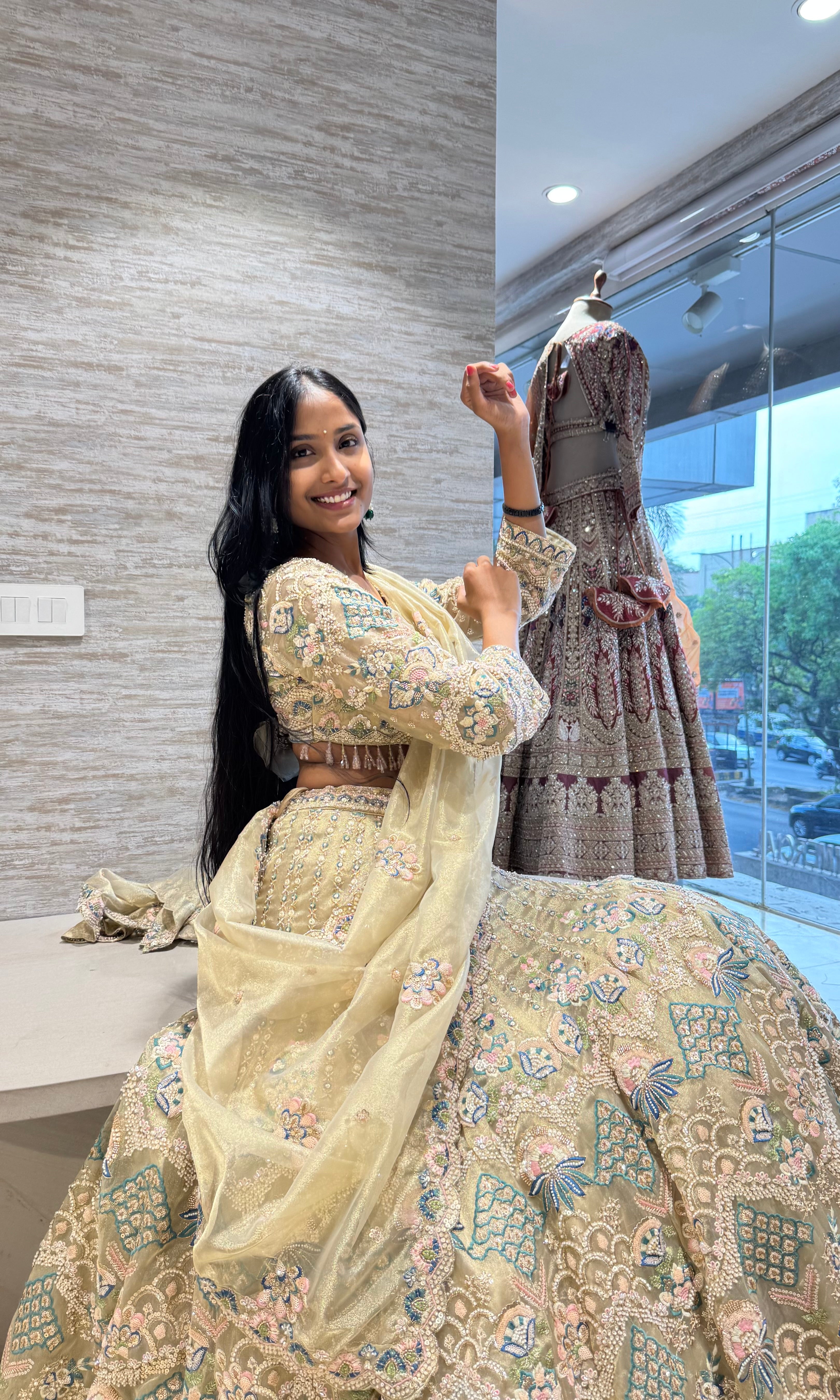Royal Gold Embellished Bridal Lehenga