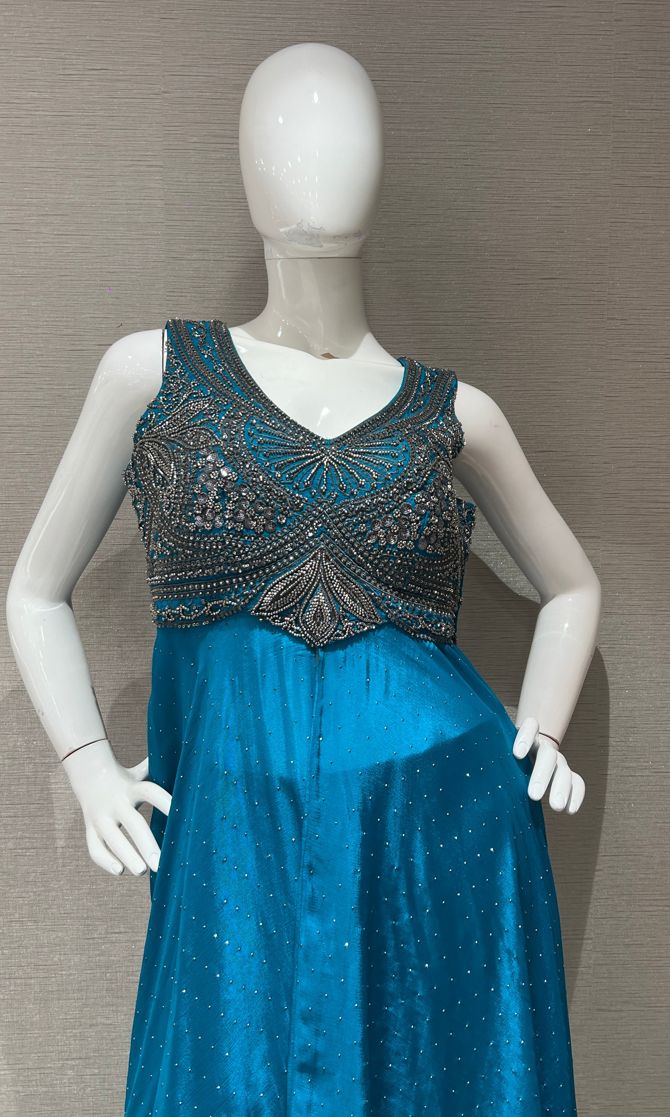 Rama Shimmer anarkali with palazzo pants