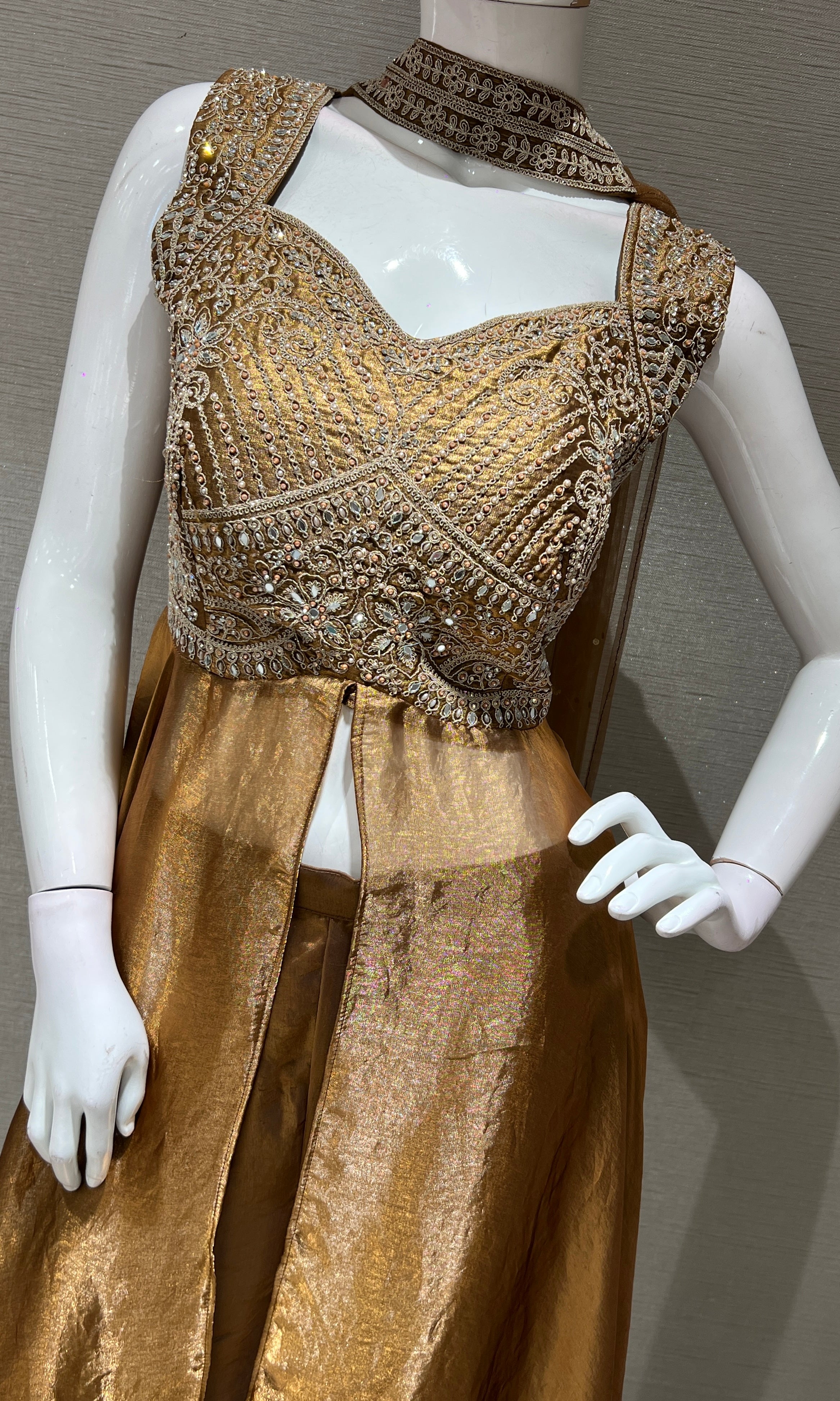 HONEY FRONT SLIT ANARKALI