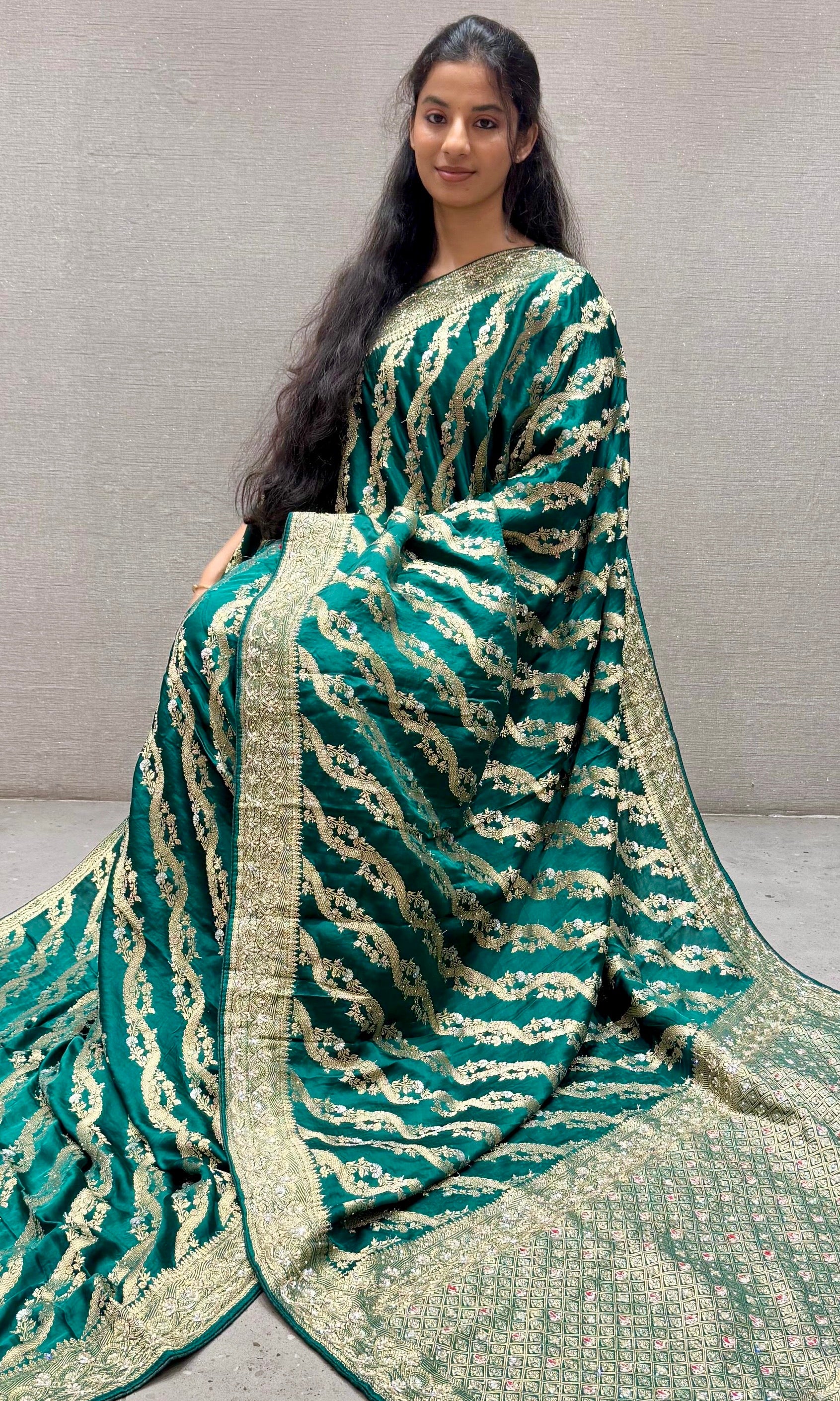 Green saree
