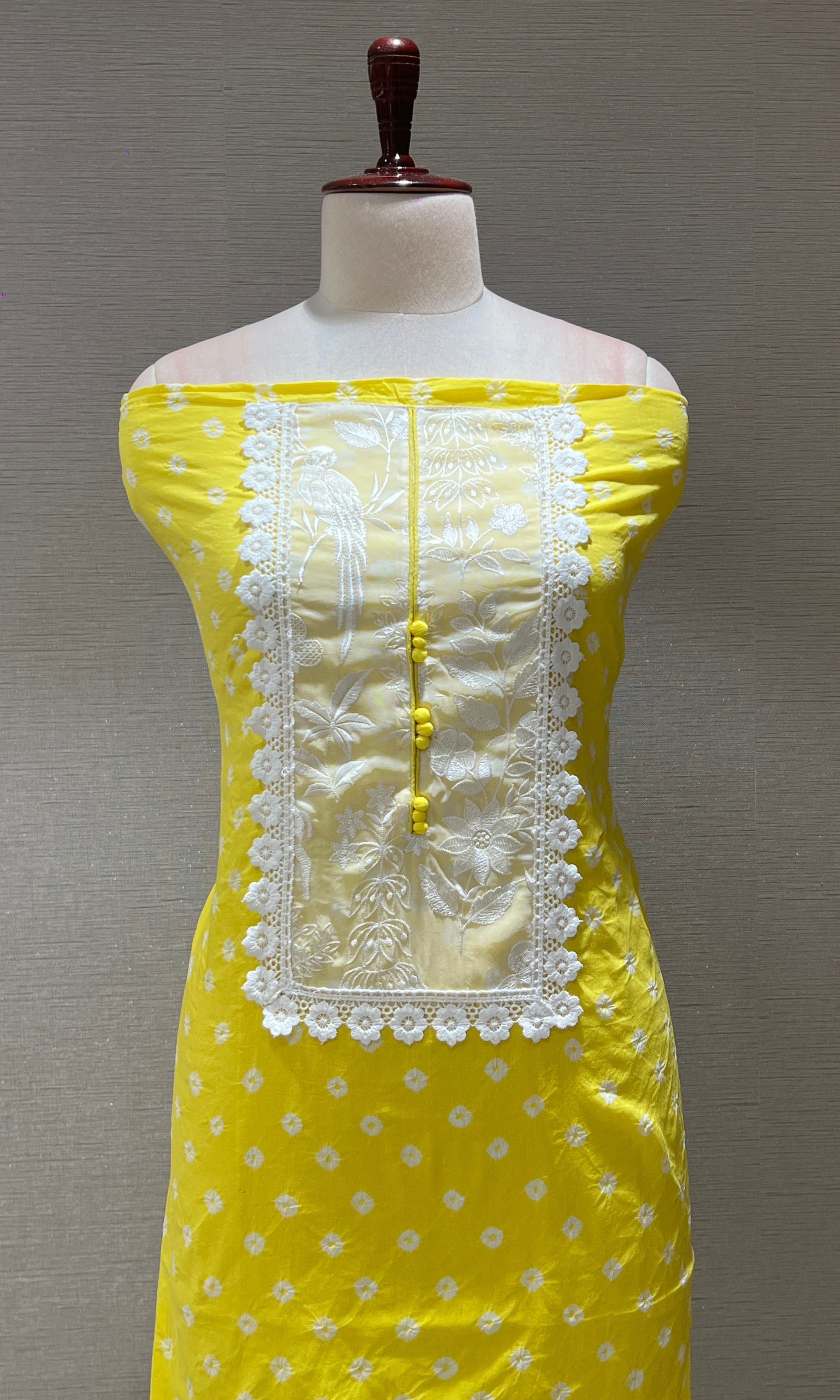 Yellow dress material