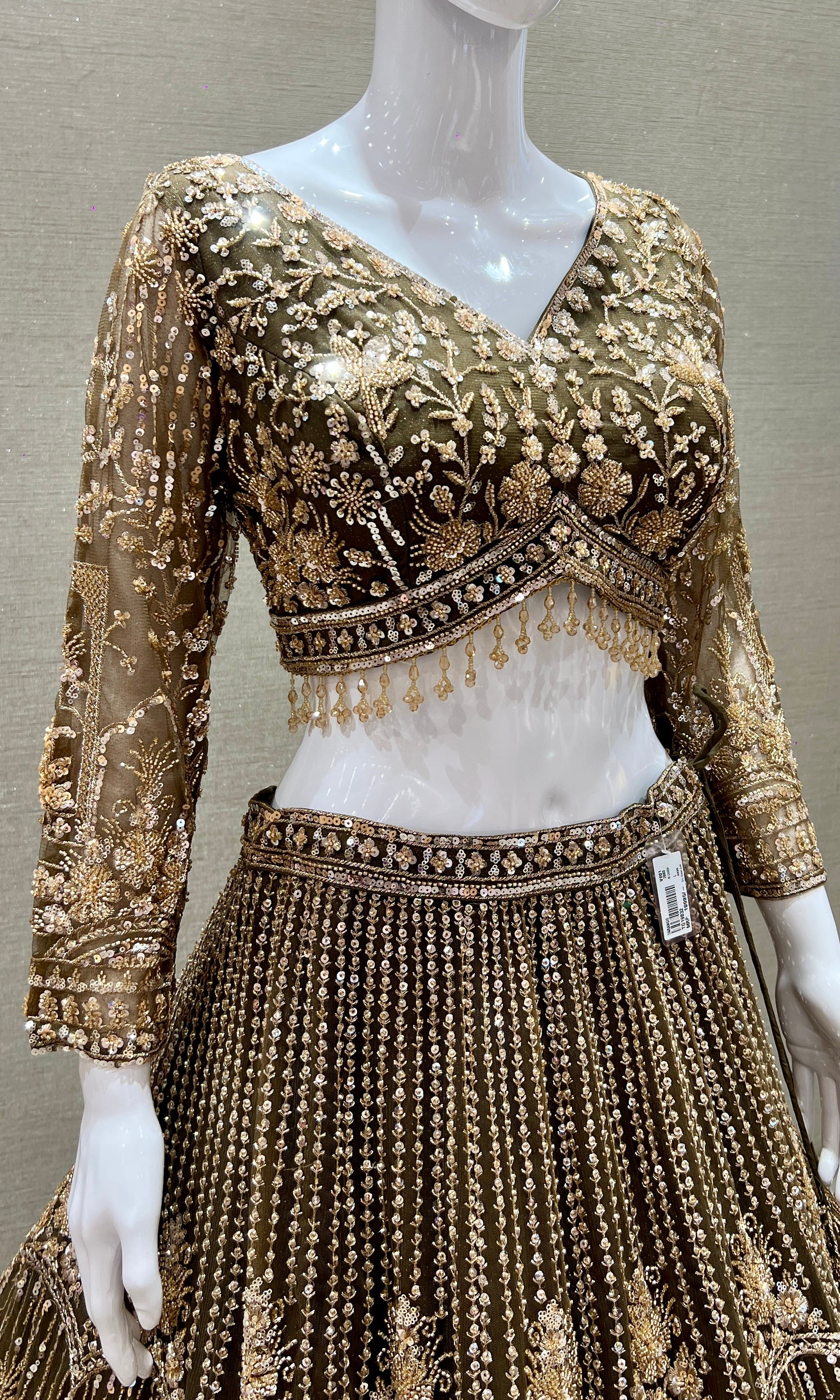 Mehendi green Lehenga