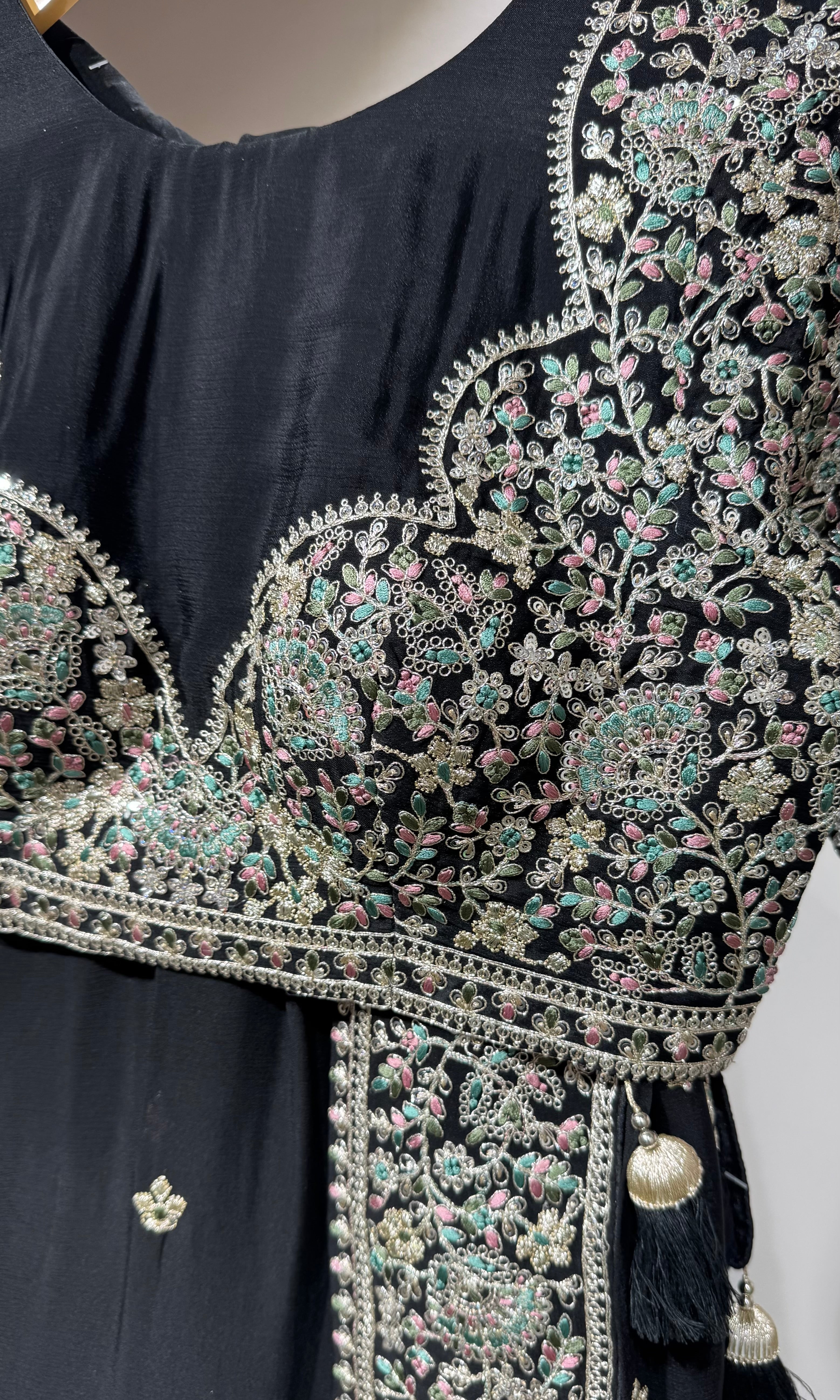 black designer saree with blouse
