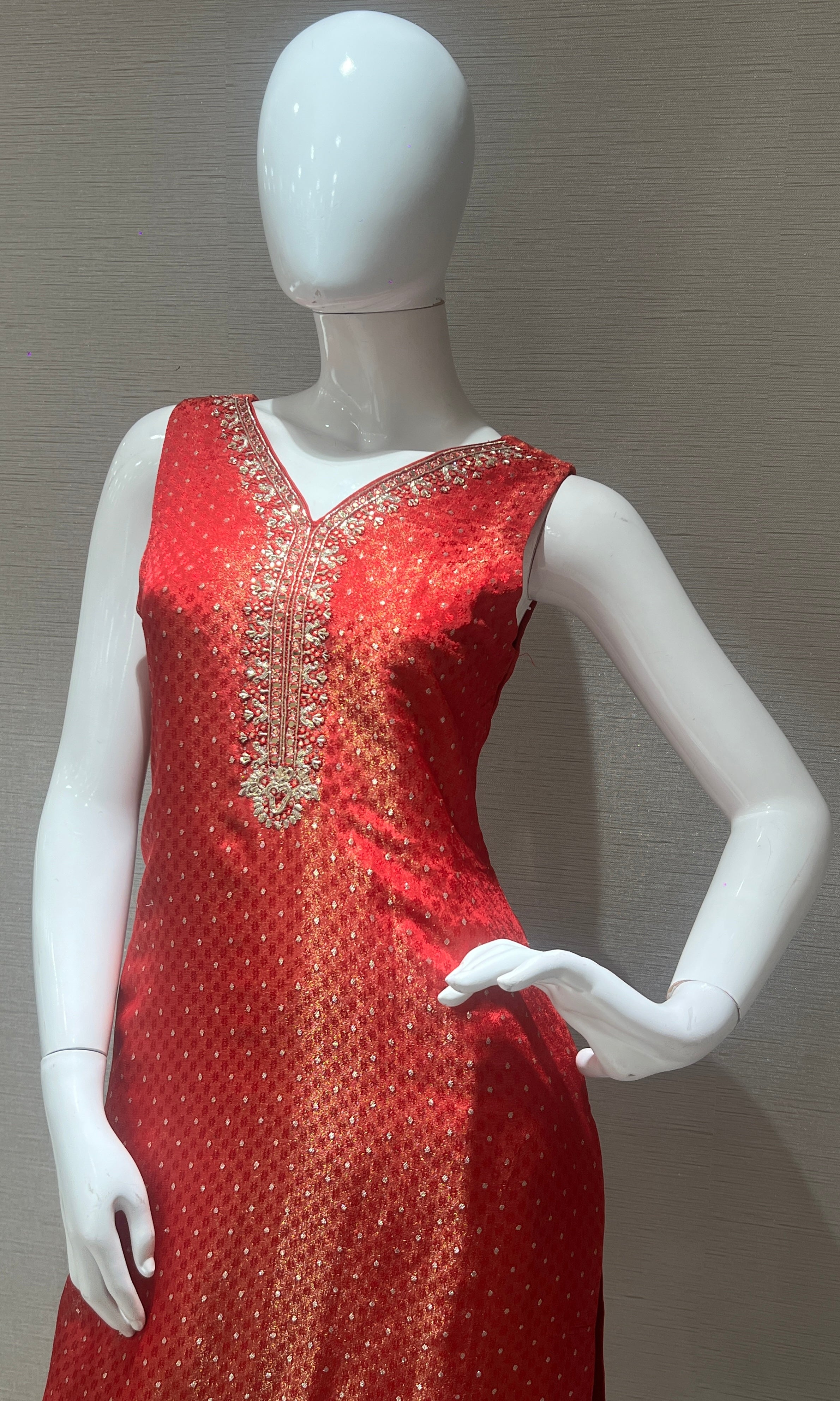 Red kurta set