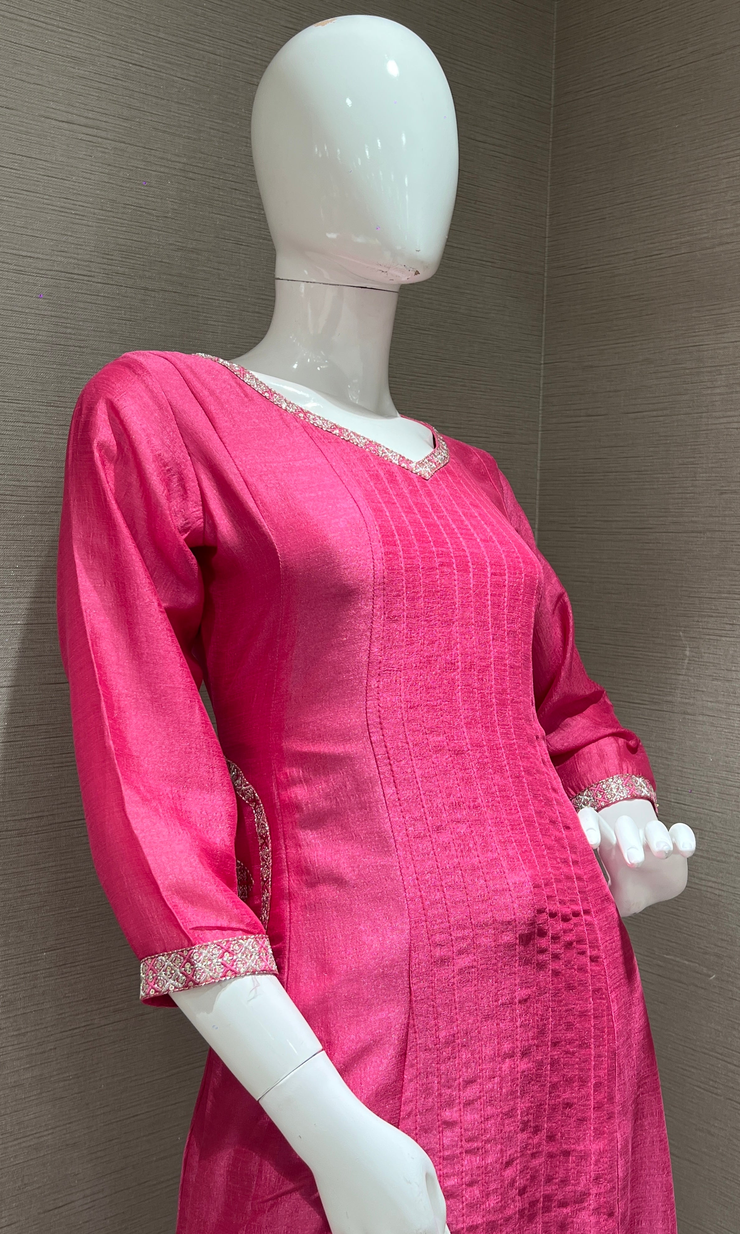 Pink Embroidered Kurta Set