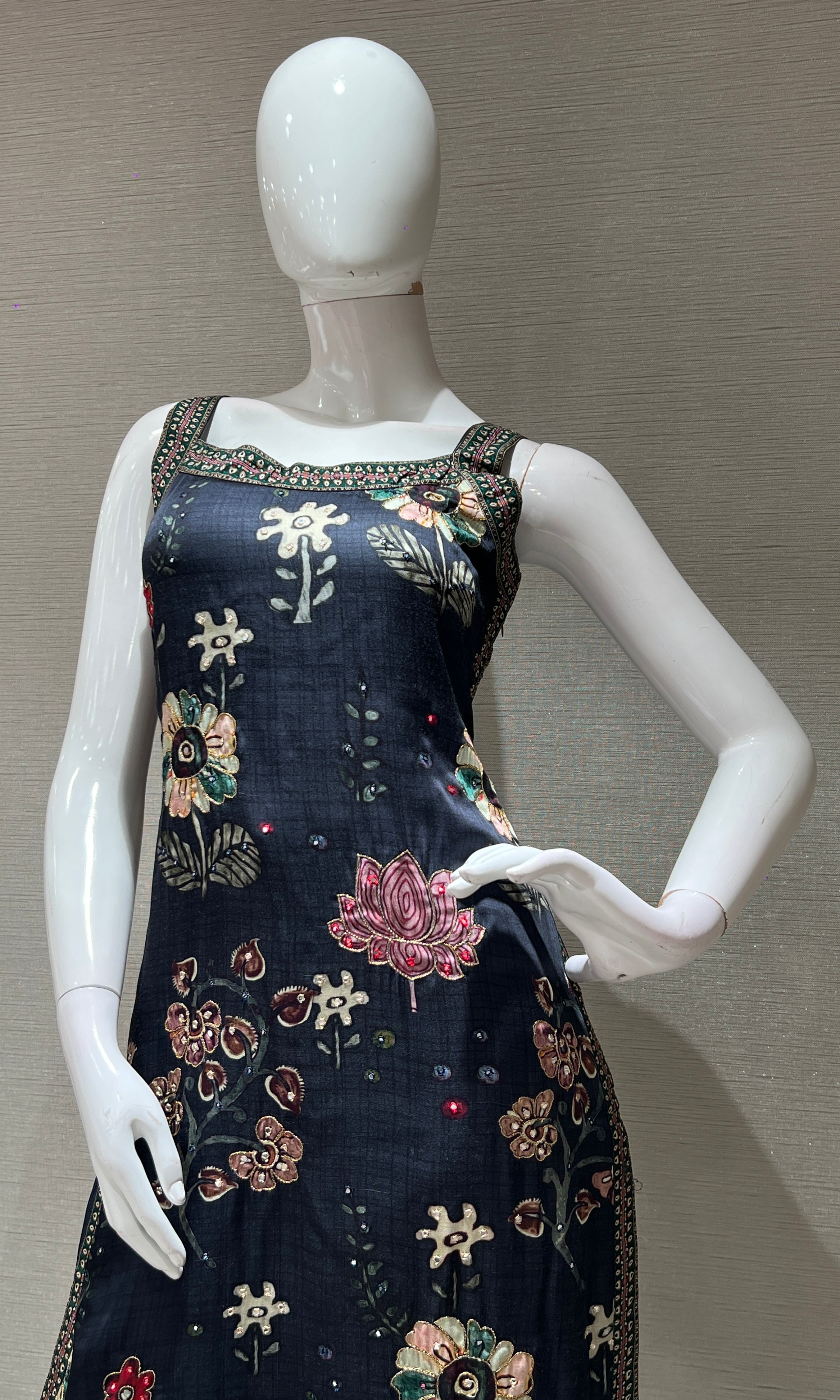 Black floral Kurta set