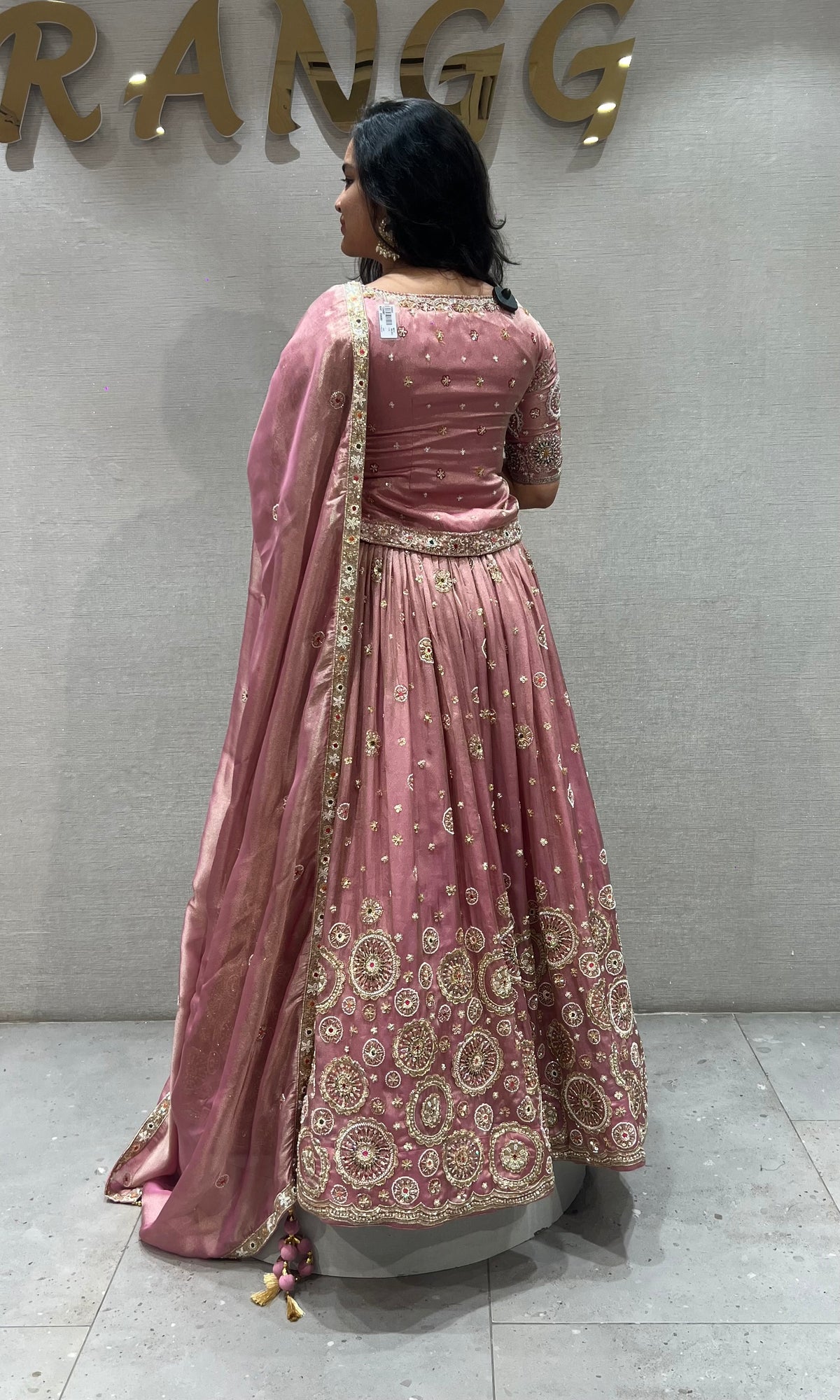 Blush Pink Embroidered Lehenga set with Dupatta