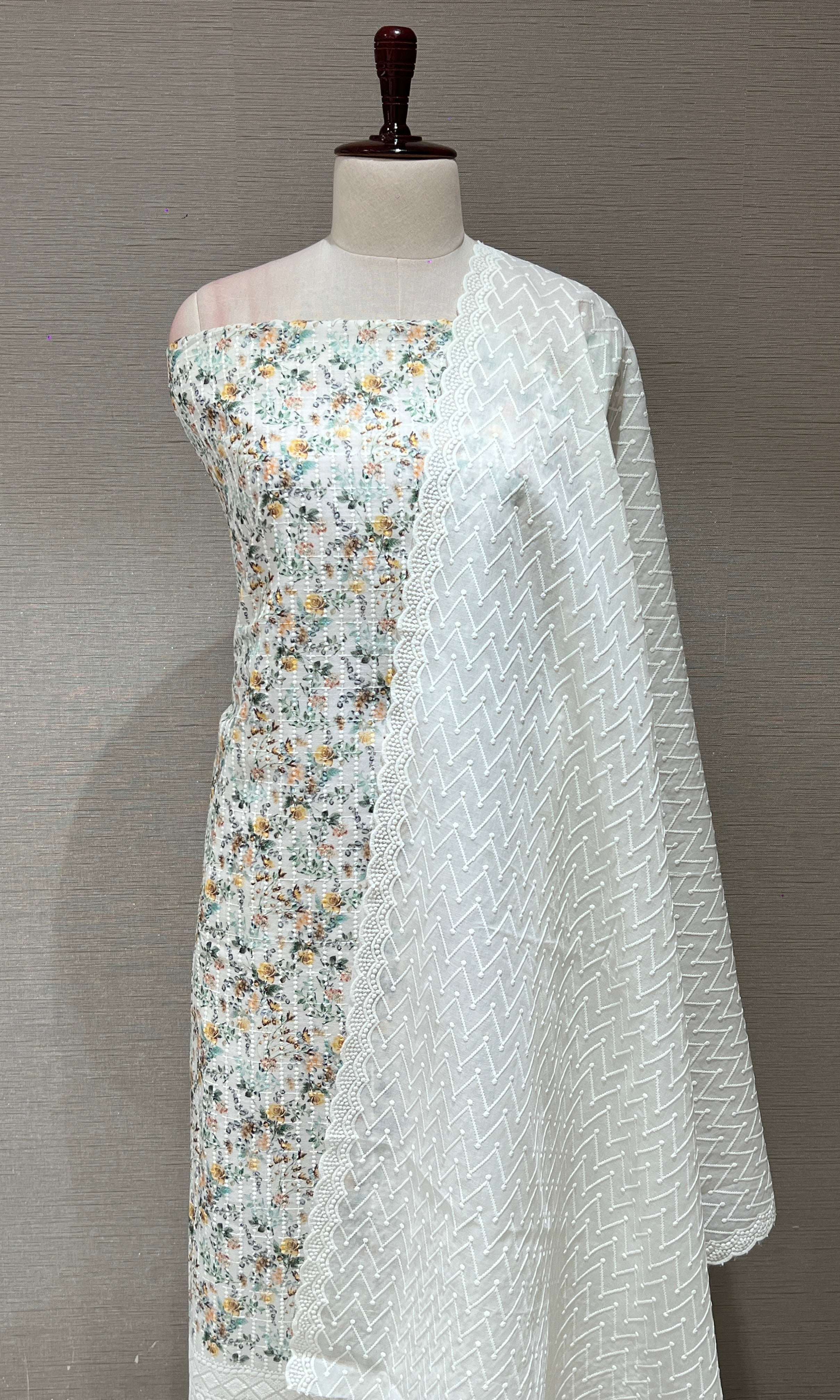 Multi Yellow Dress material