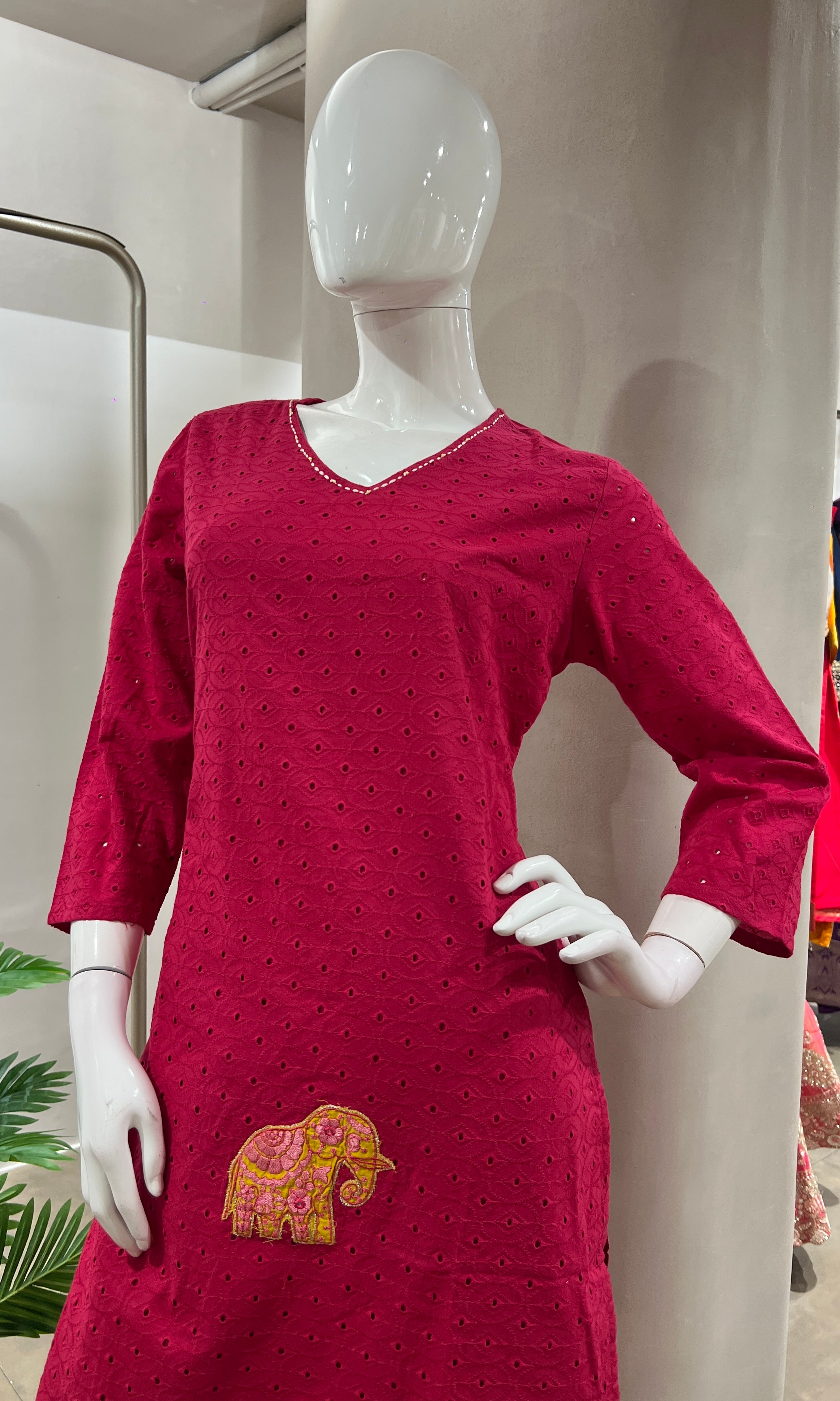 PINK ETHNIC KURTA SET