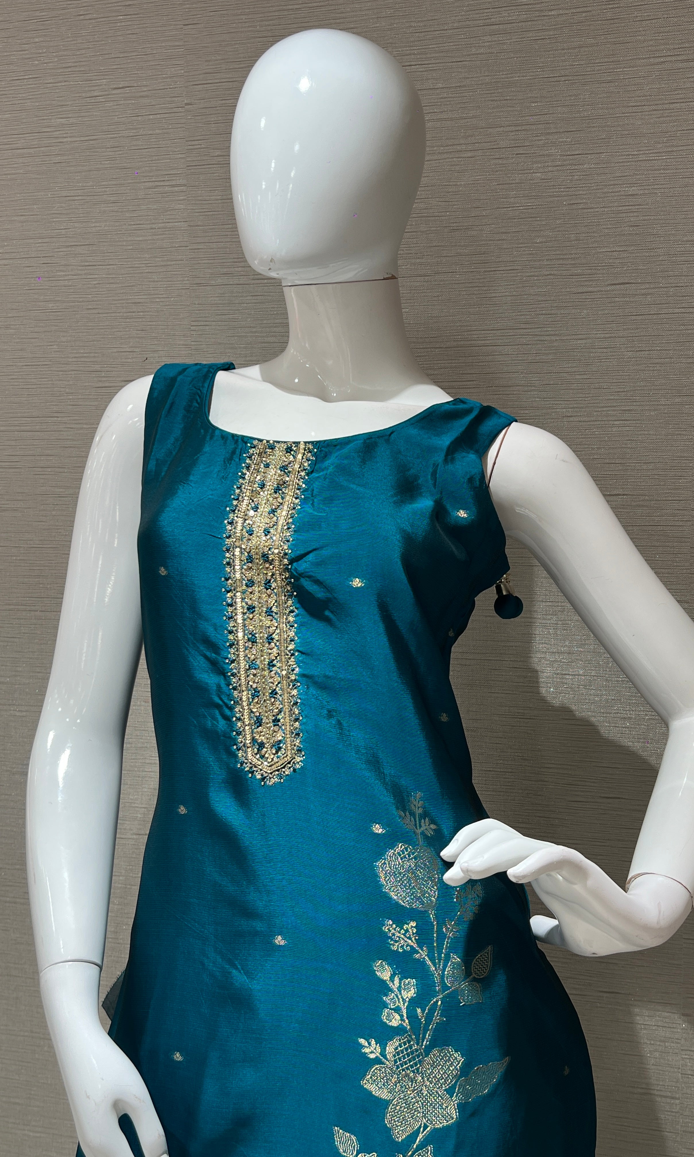 peacock Blue kurta set