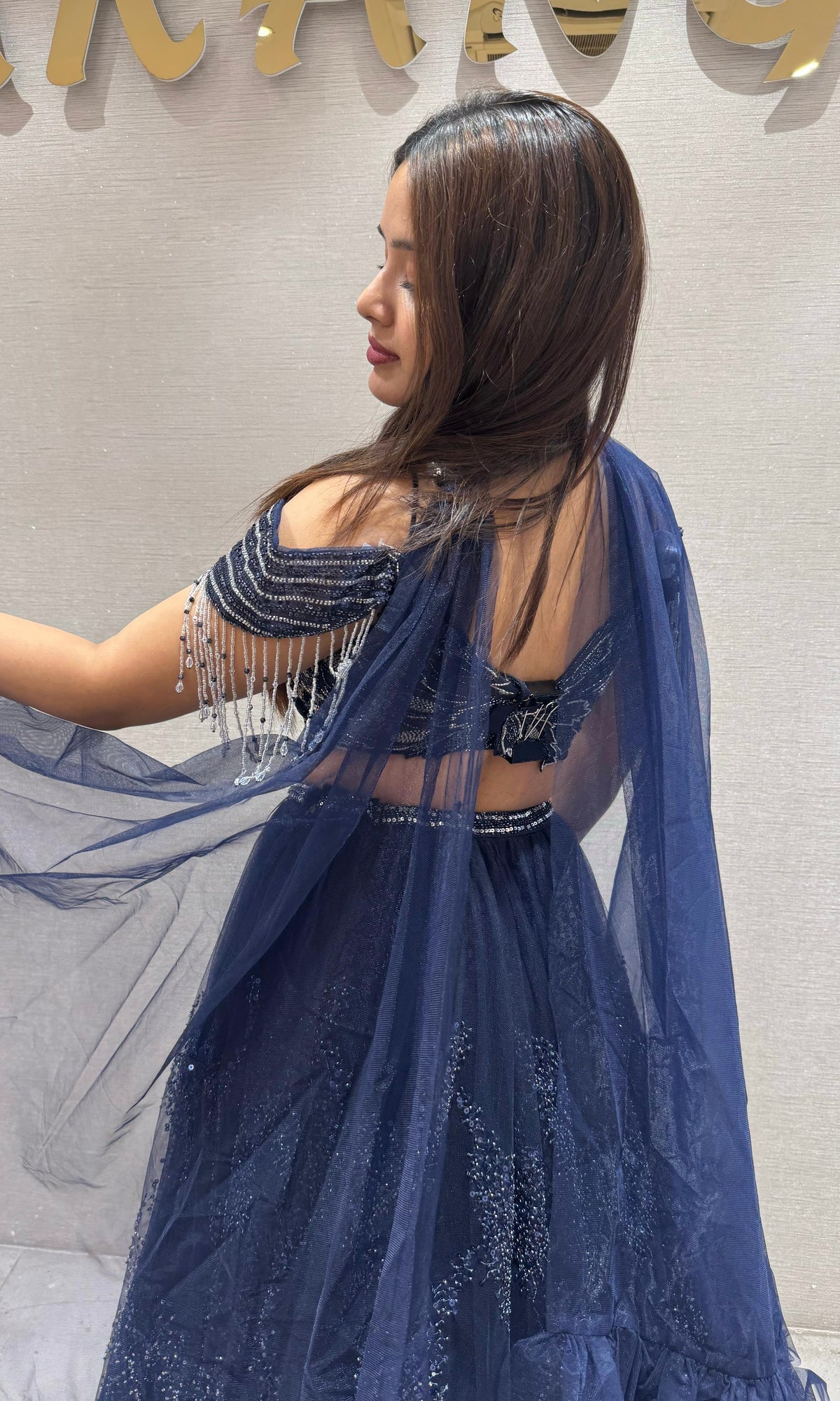Midnight Sparkle Embellished Lehenga Set