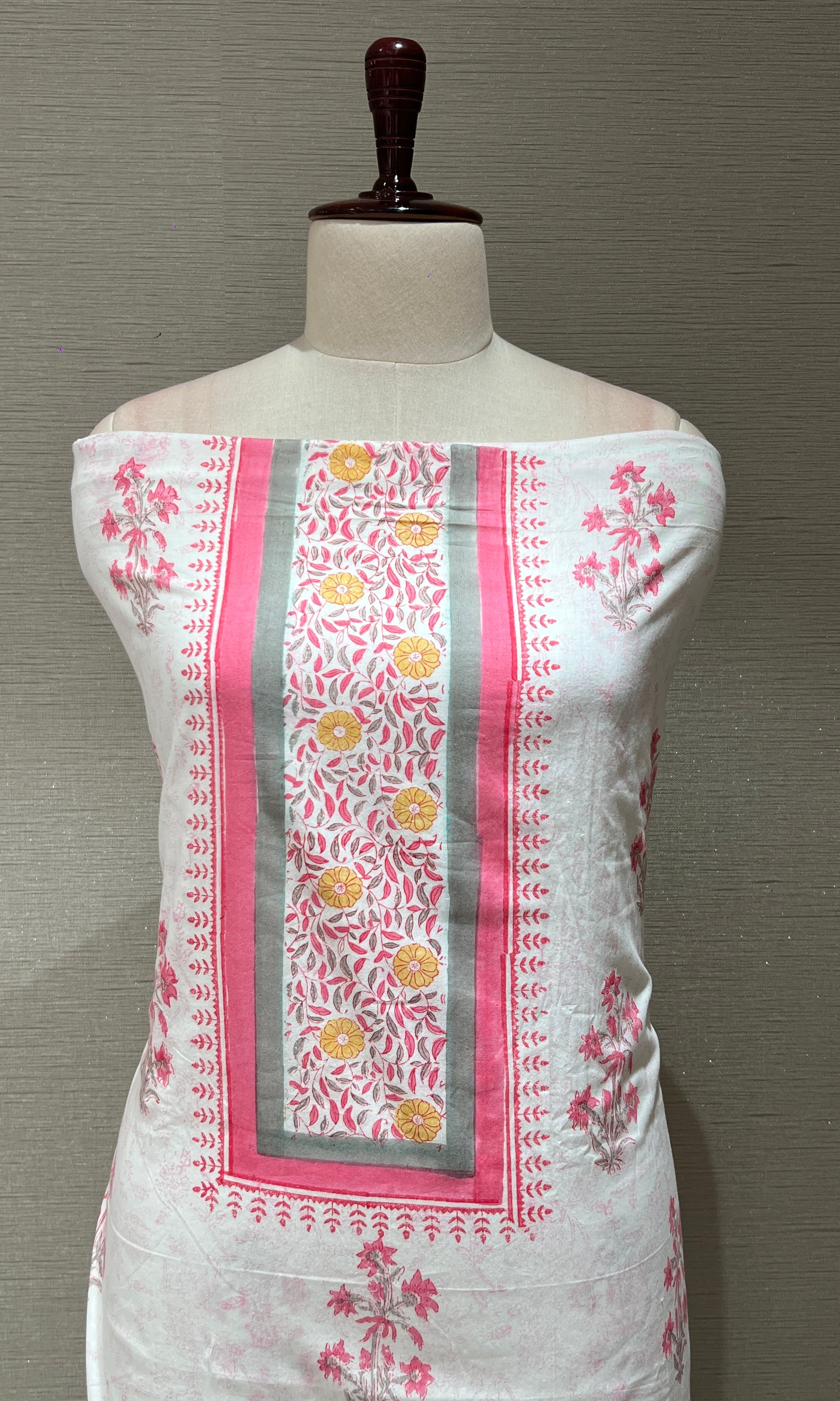 Pink dress material