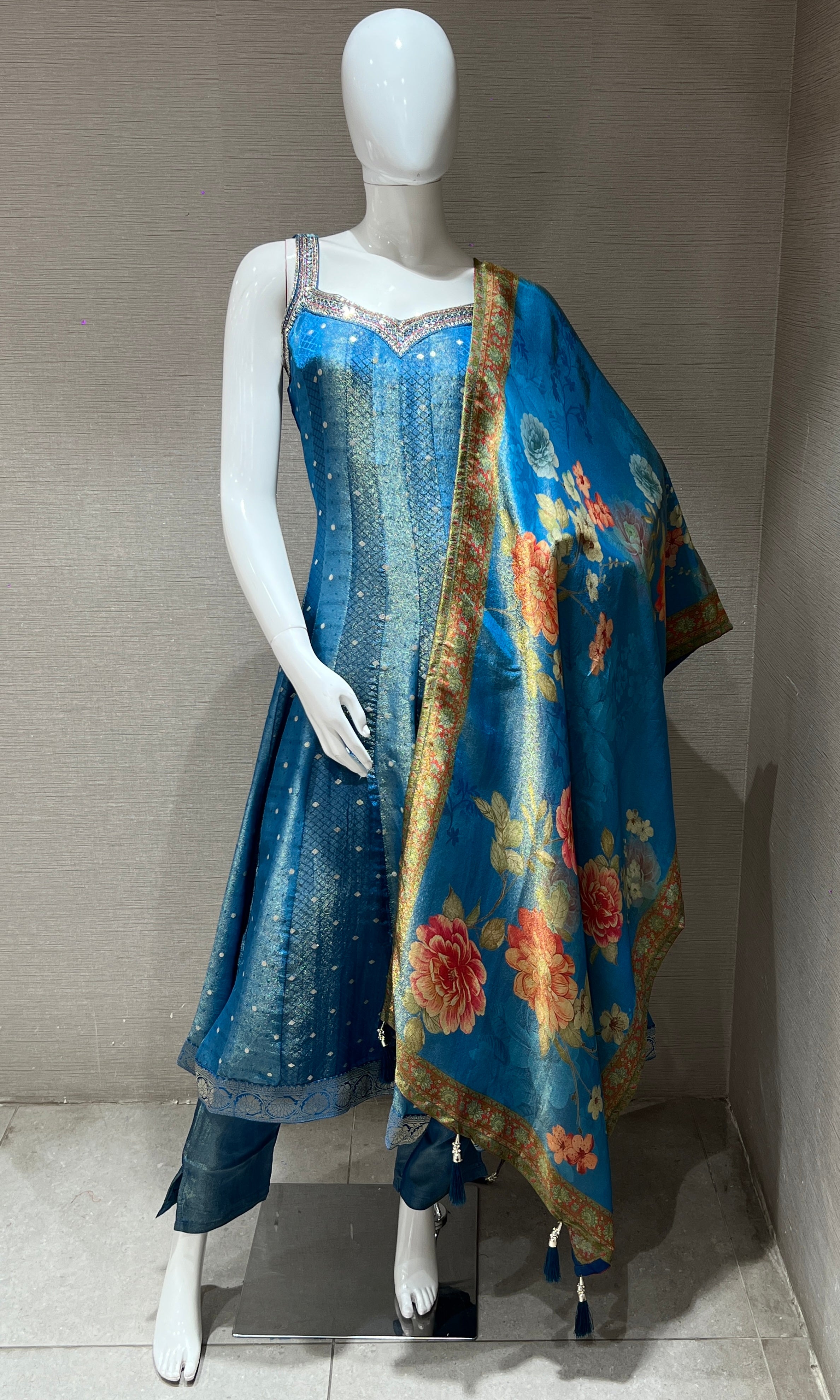 Blue Anarkali