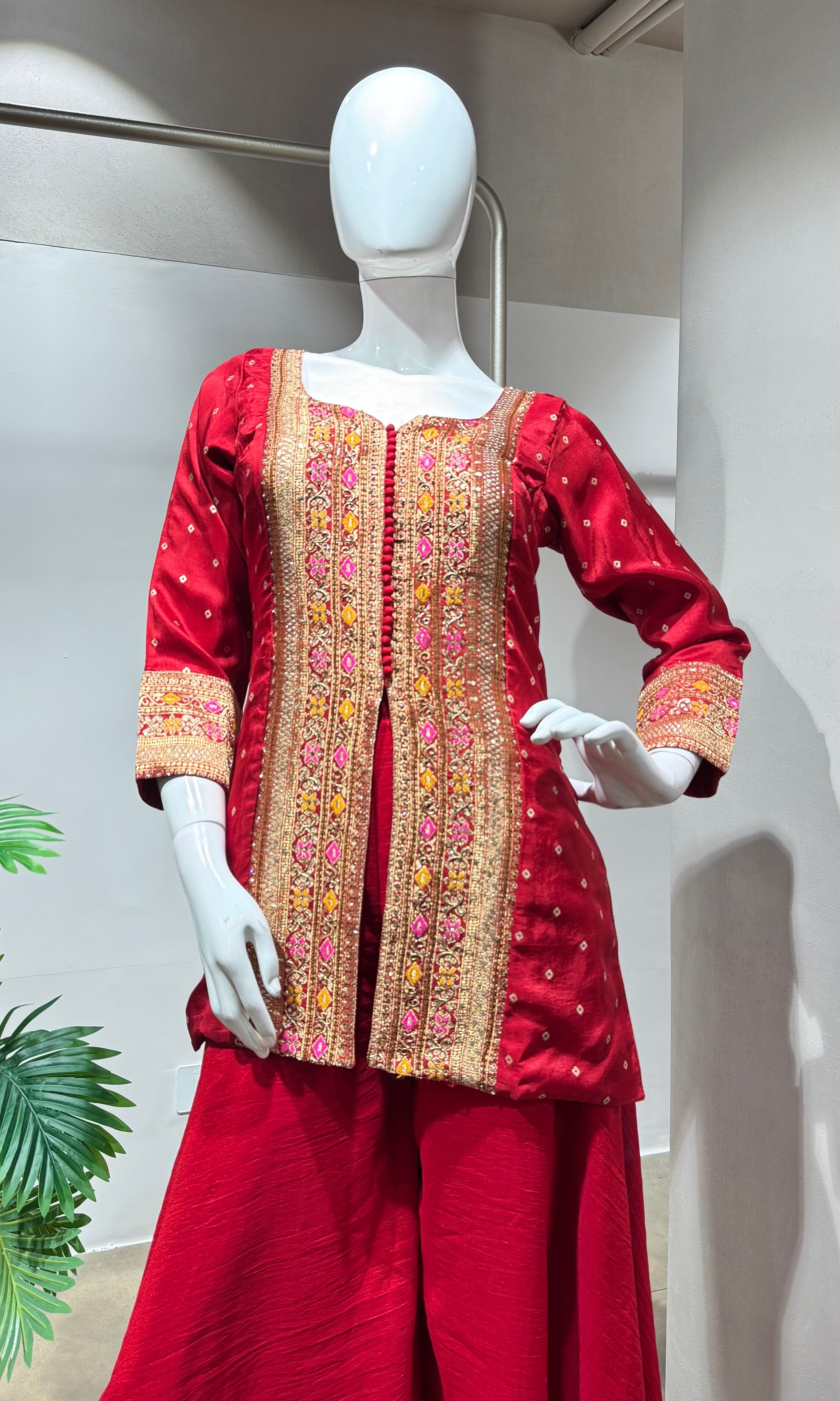 Red Royal palazoo set