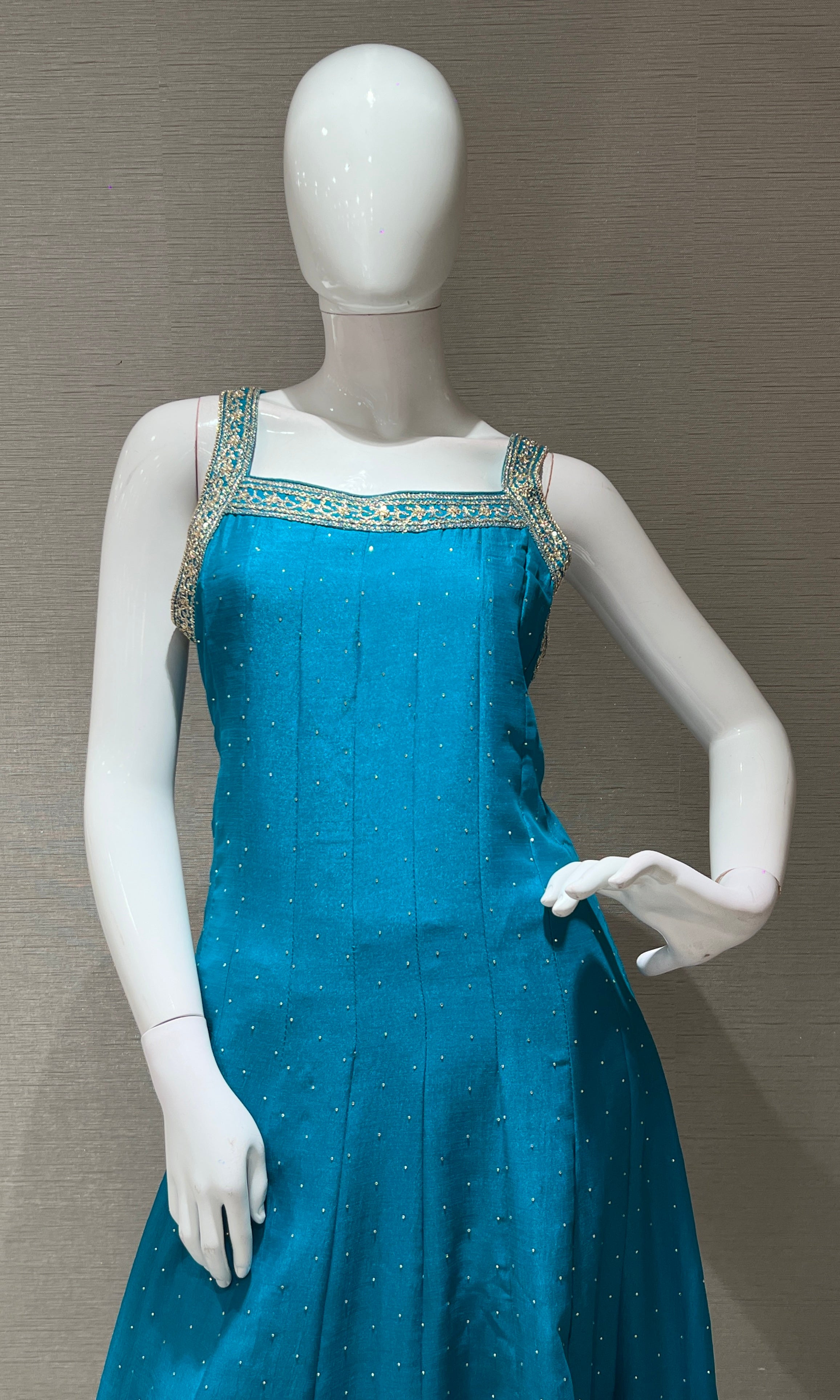 Rama blue gold Ethnic kurta set