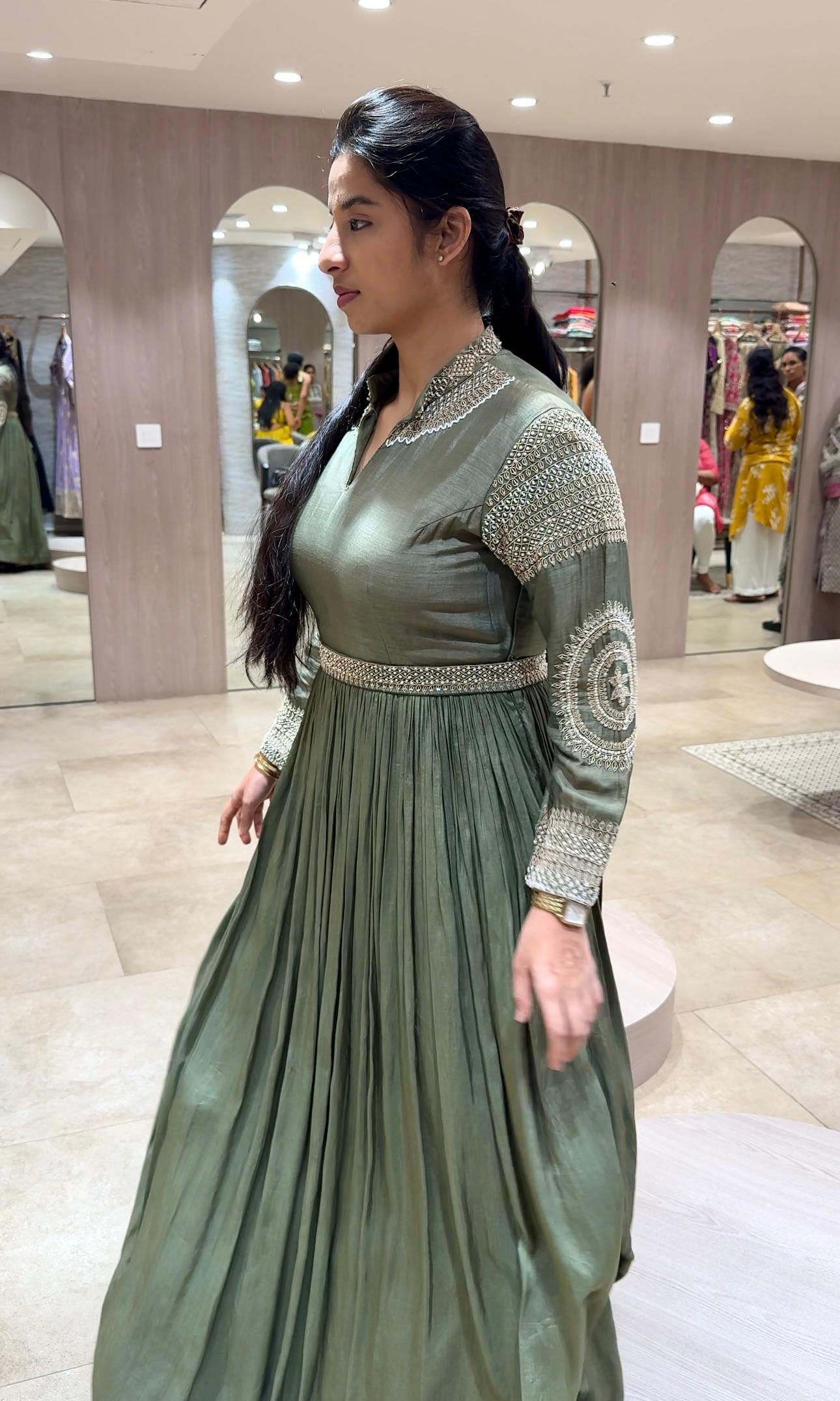 olive Green Long dress