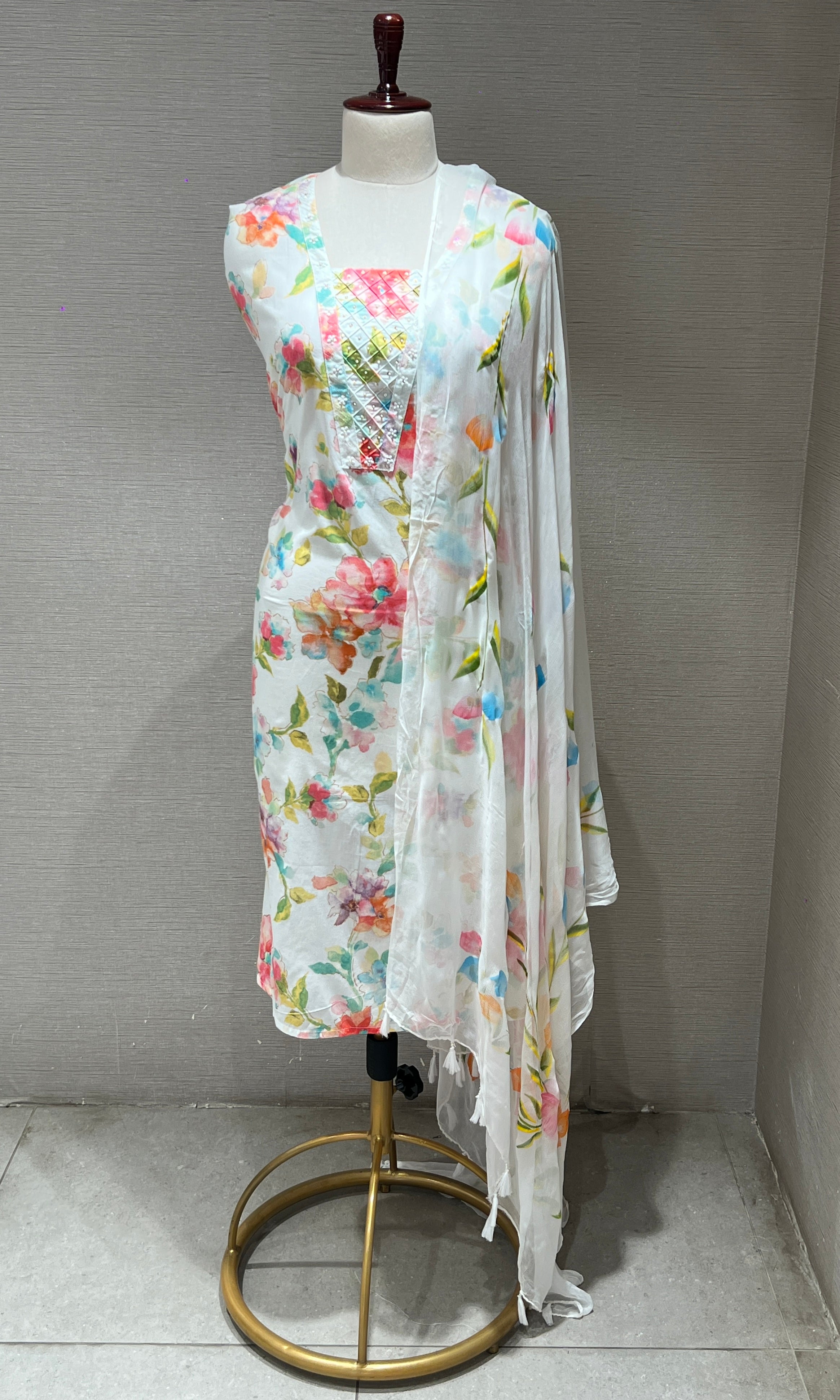 Multi colour dress material