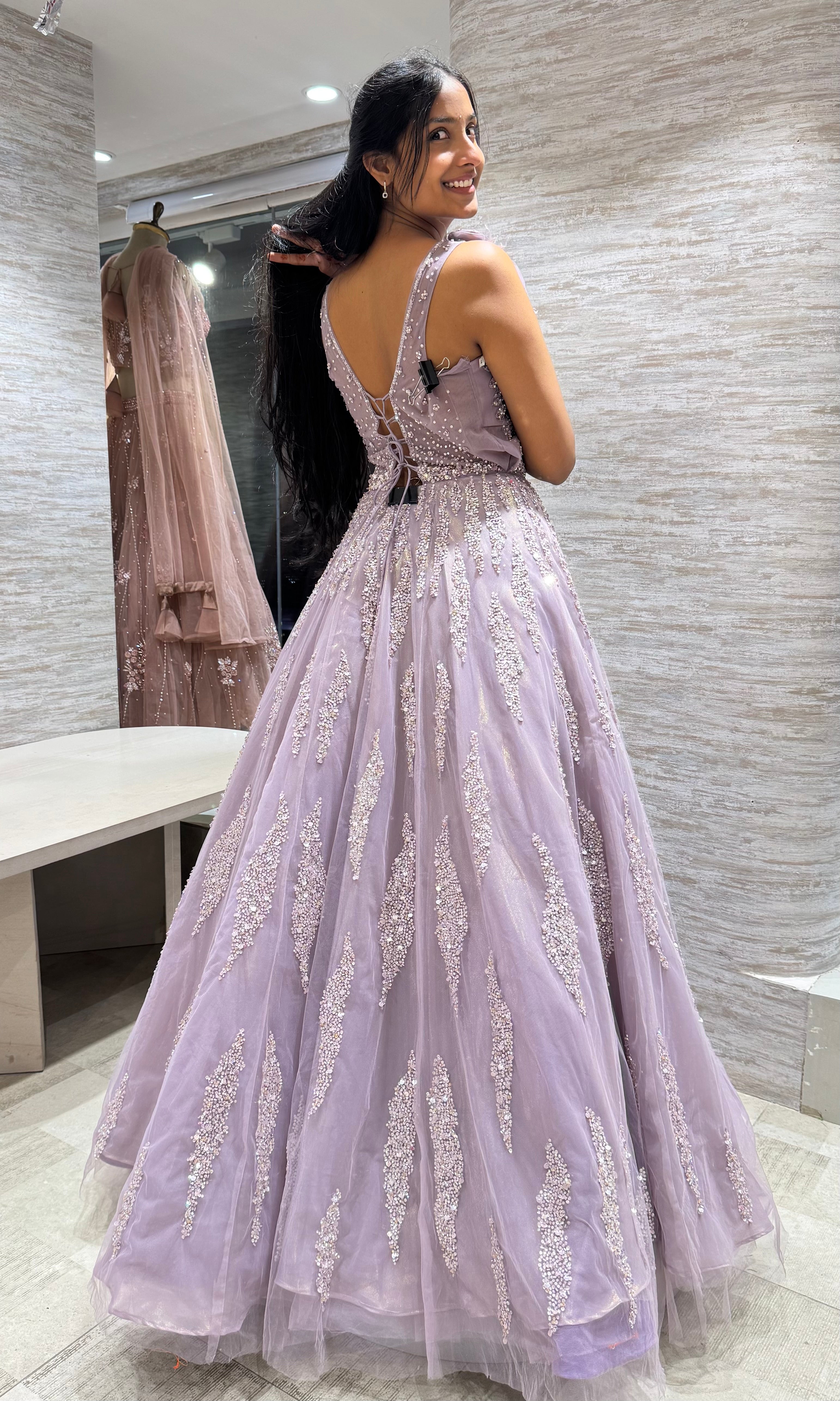 Lilac Embellished Gown