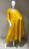 Mustard yellow EMBROIDERED kurta set
