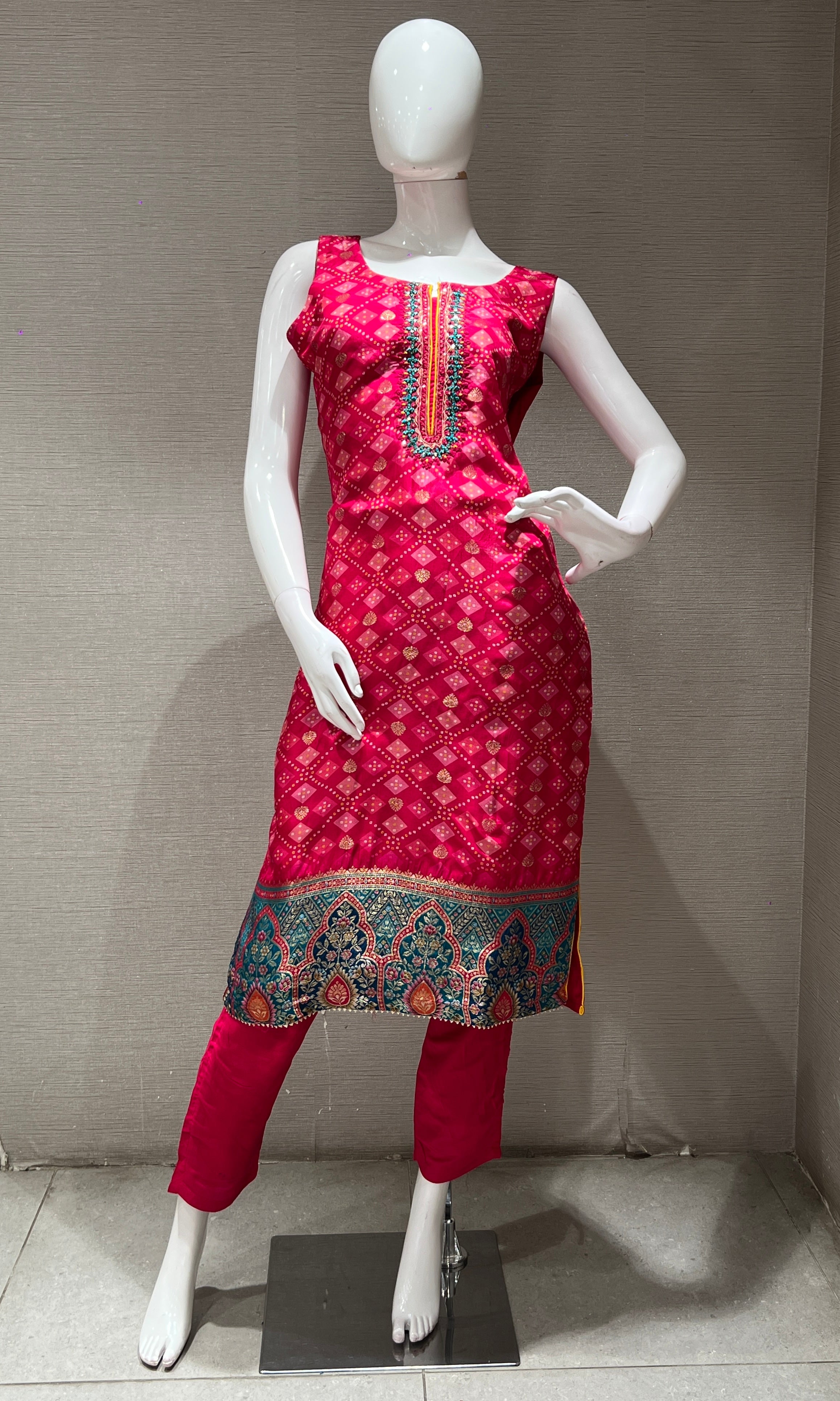 Pink EMBROIDERED kurta set