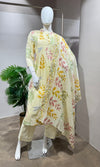 GREEN Floral Embroidered KURTA Set