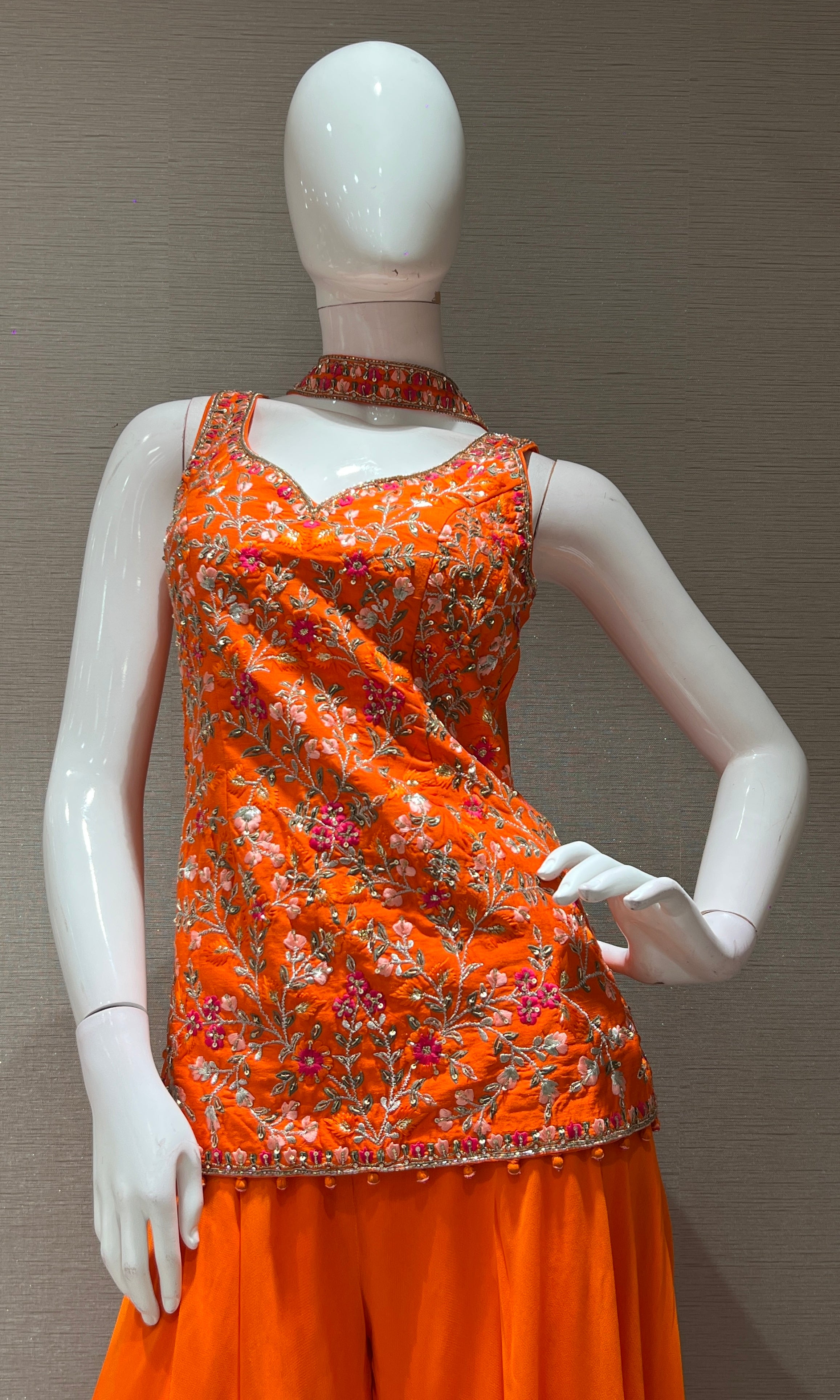 Orange FLORAL palazzo SET
