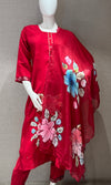 Pink Painted Floral Charm Kurta set