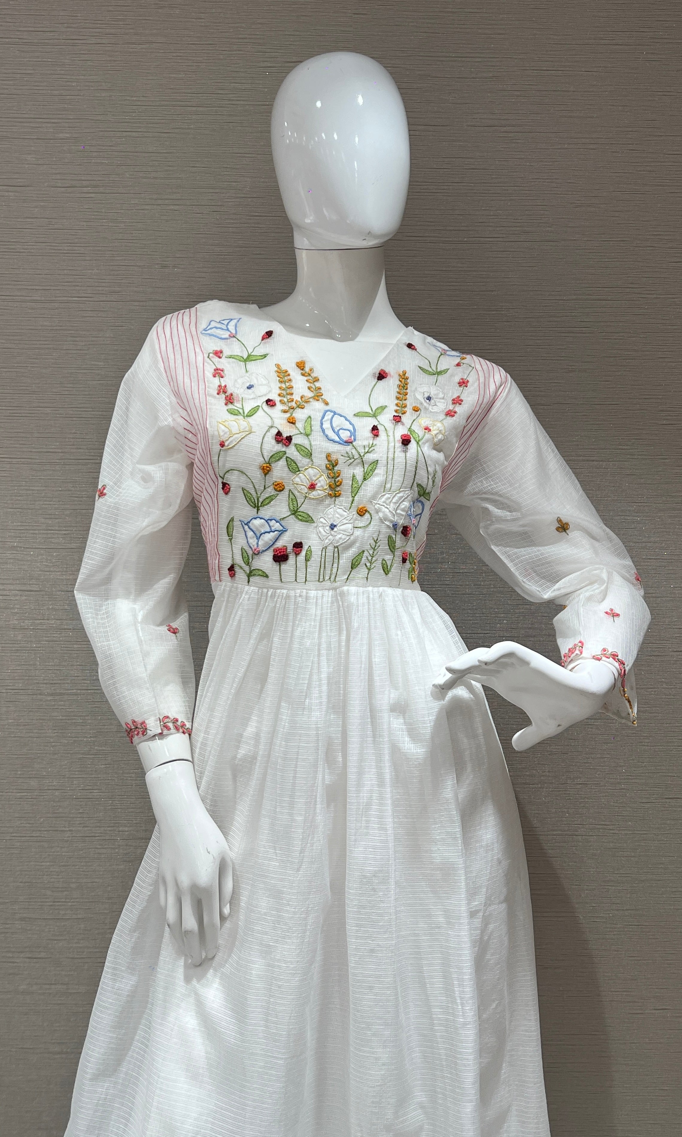 White Anarkali