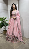 Blush Pink Lehenga Set with Embroidered BLOUSE