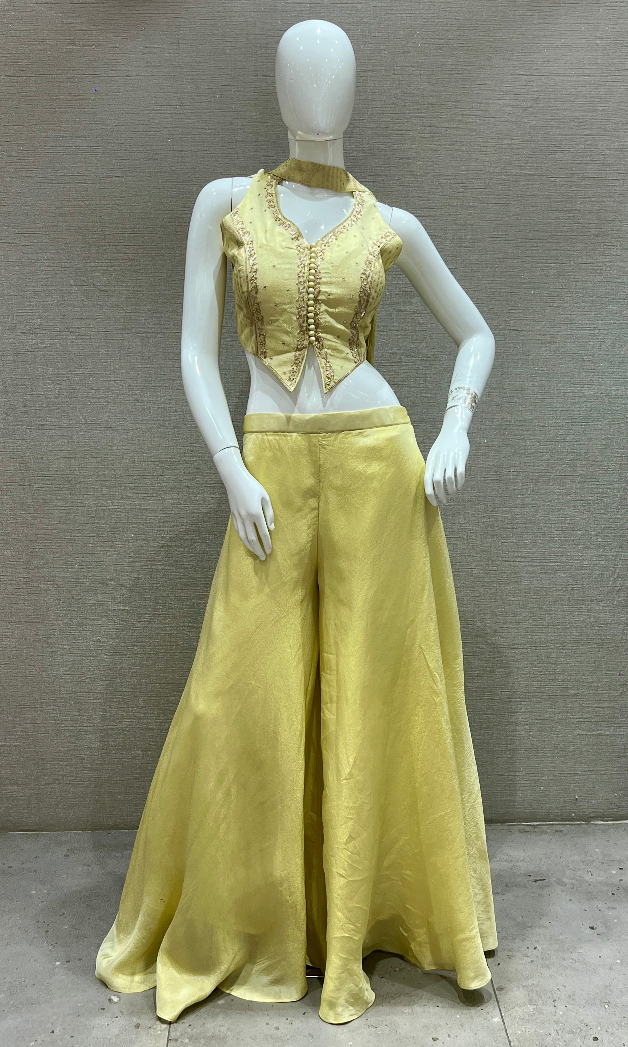 Light yellow palazzo set
