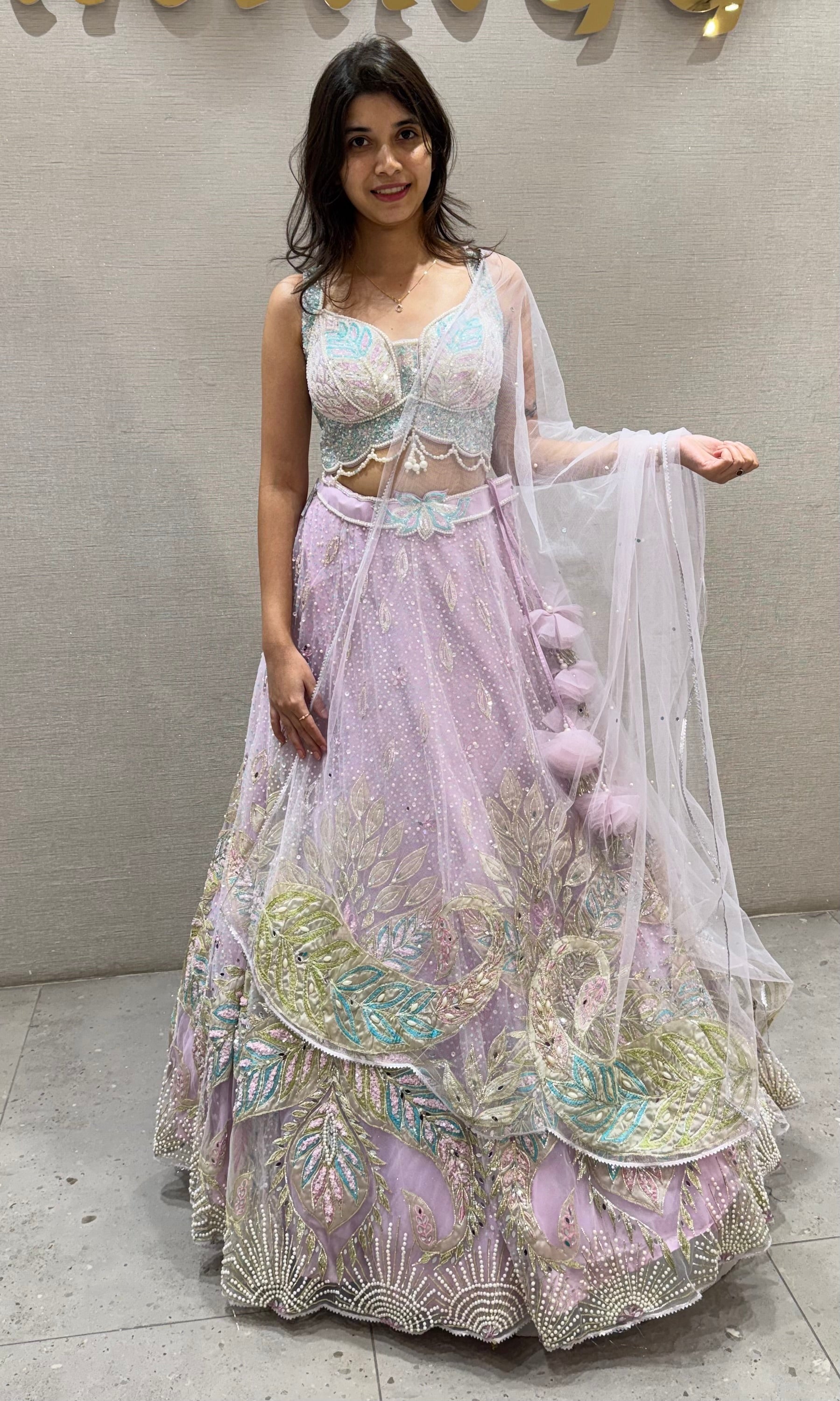Move Embellished Designer Lehenga with Net Dupatta