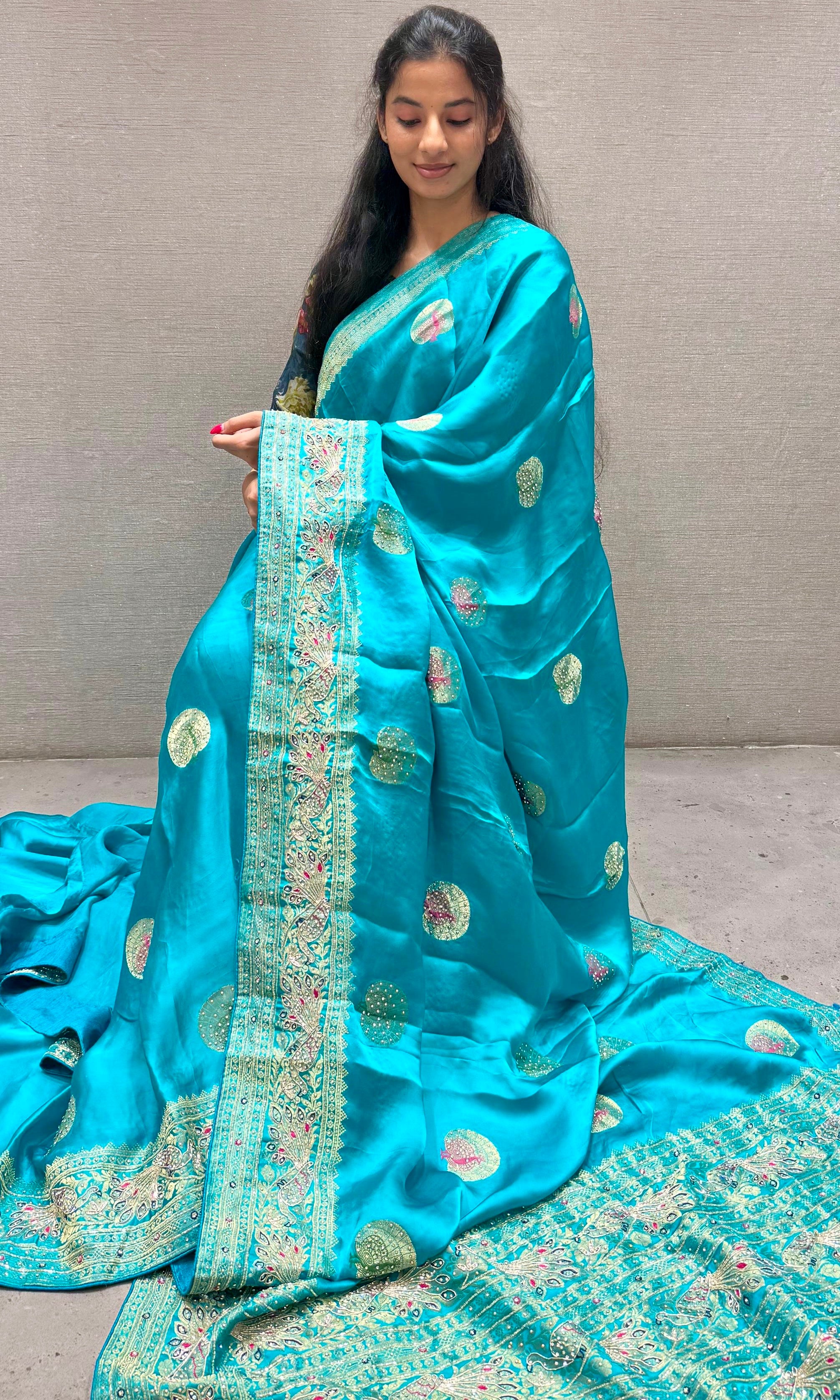 Blue saree