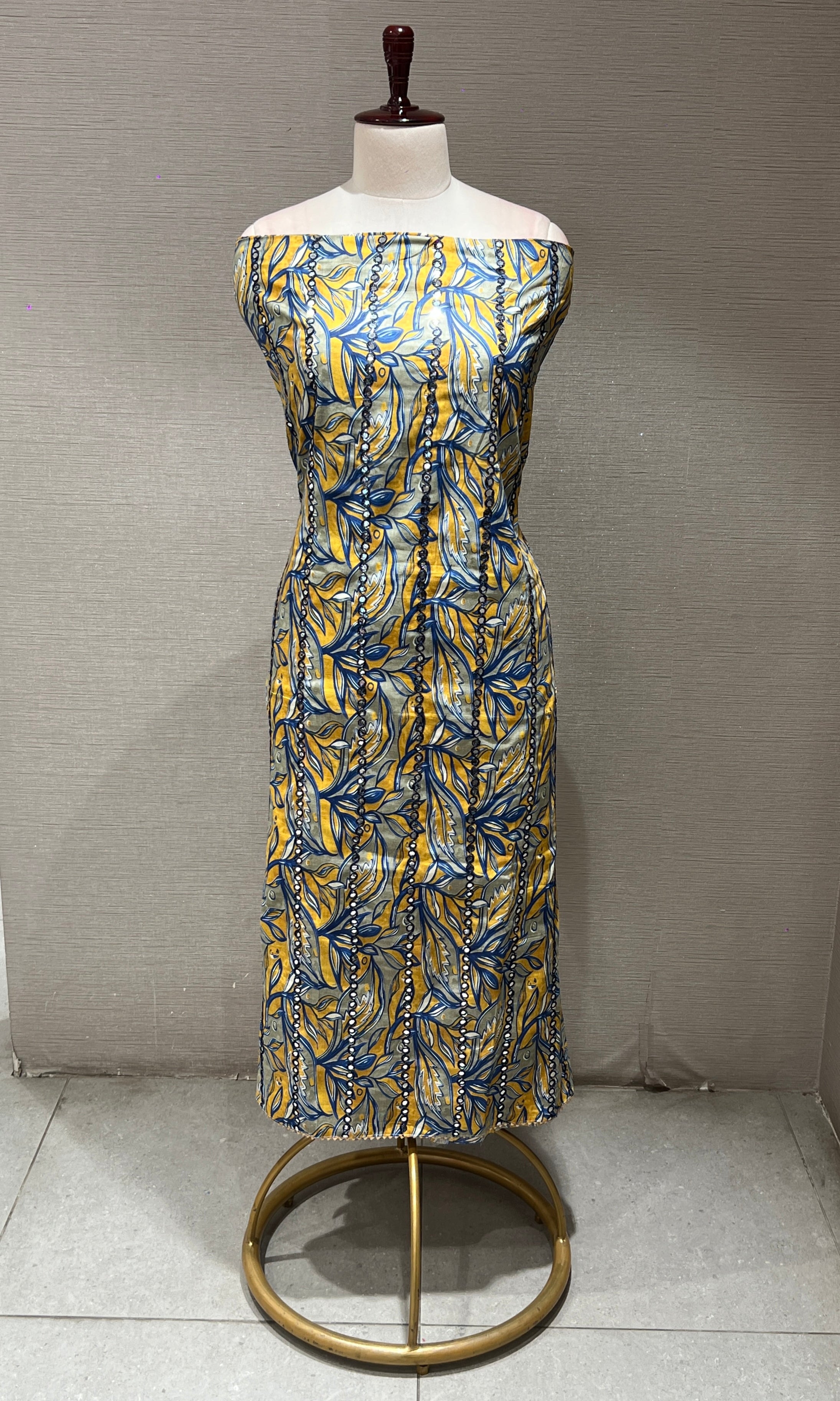 Yellow dress material