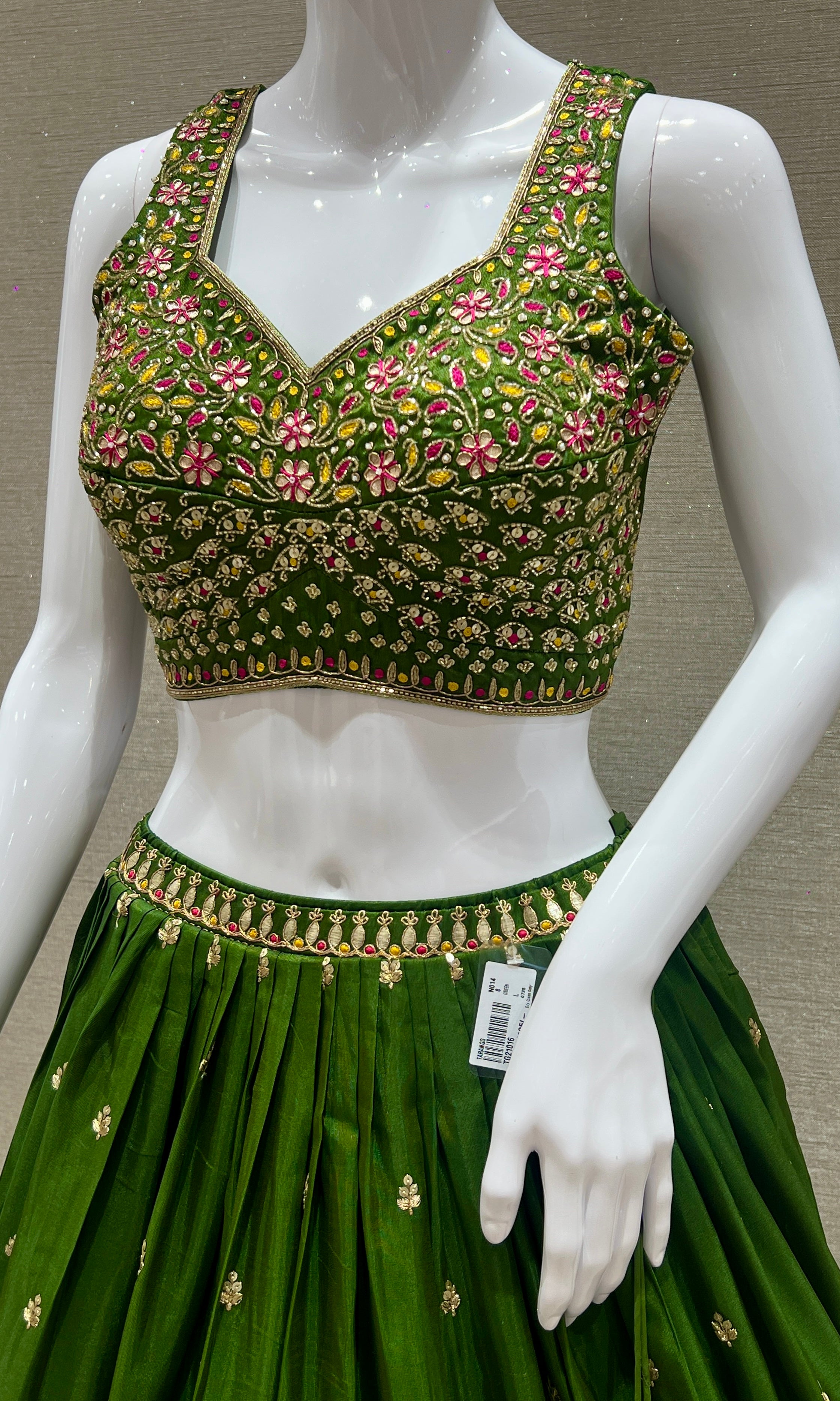 Pachha Parampara – Bottle Green Bridal Lehenga Set