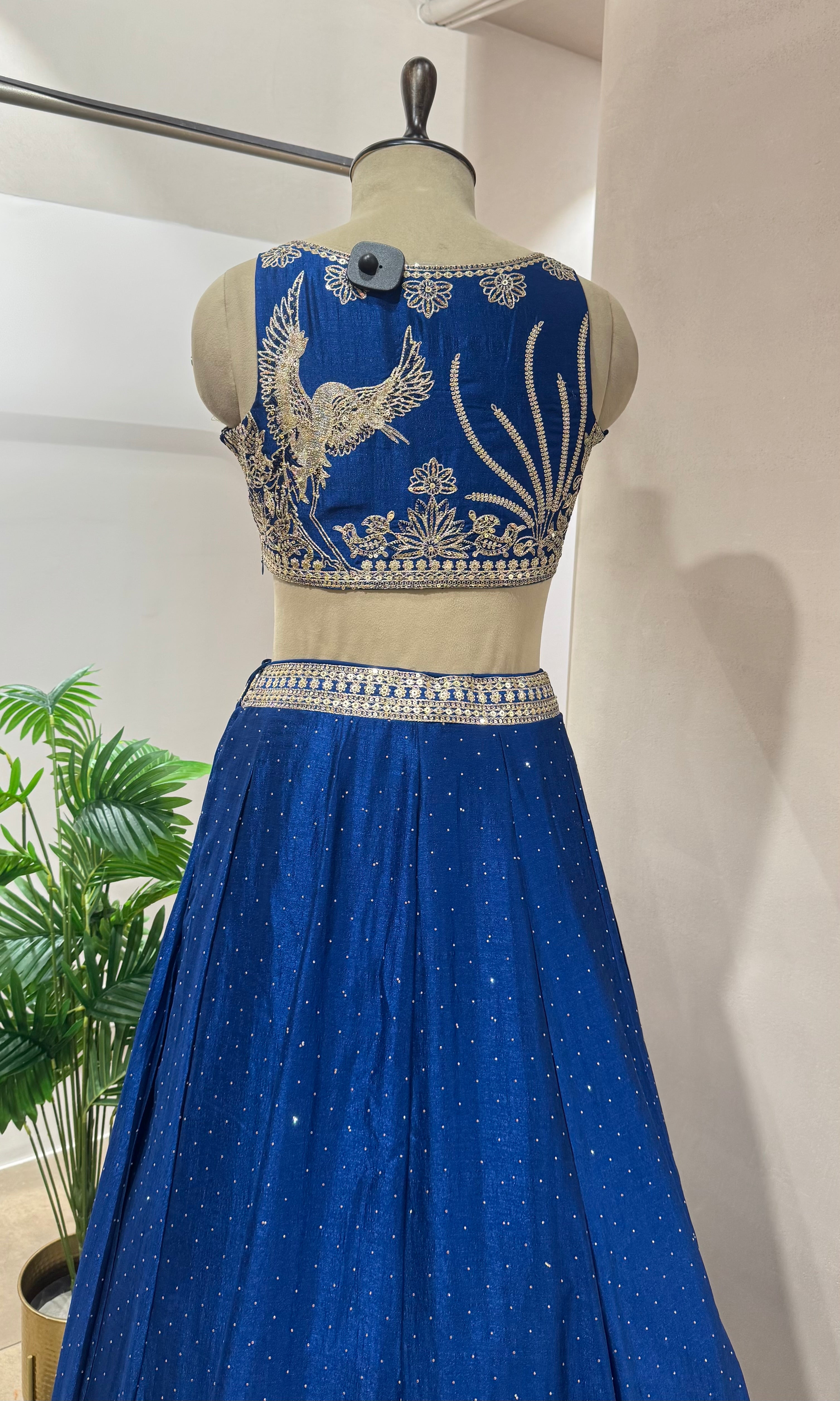 Blue lehenga WITH EMBROIDERY BLOUSE