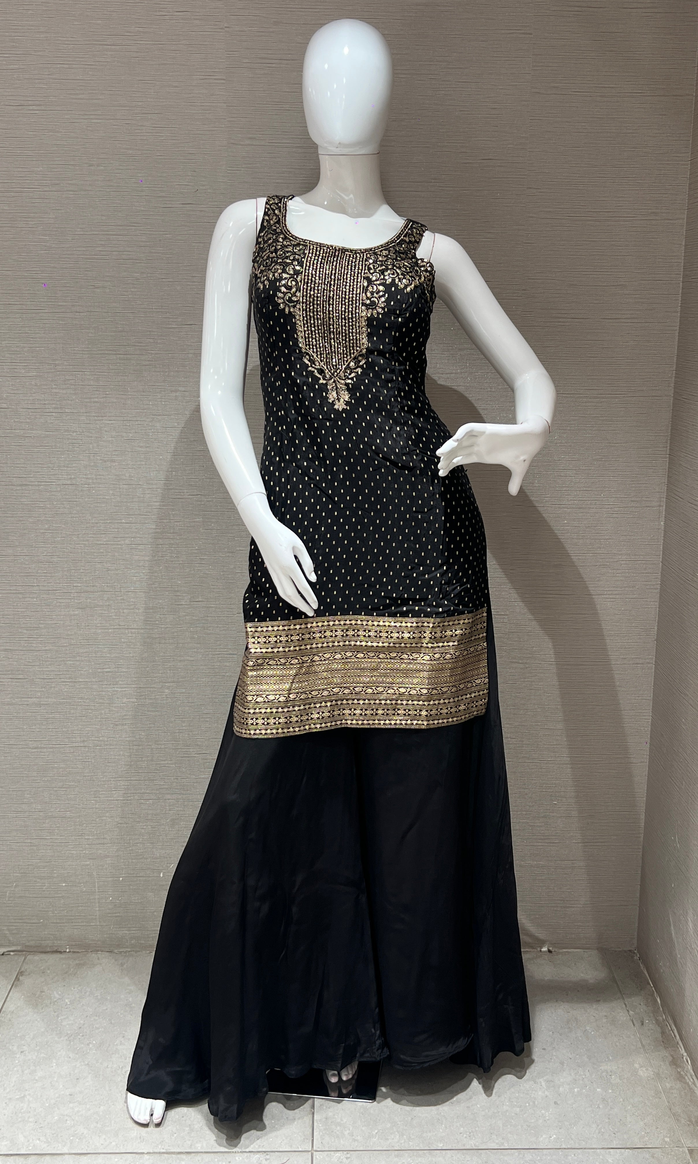 Black Elegance Sharara Set