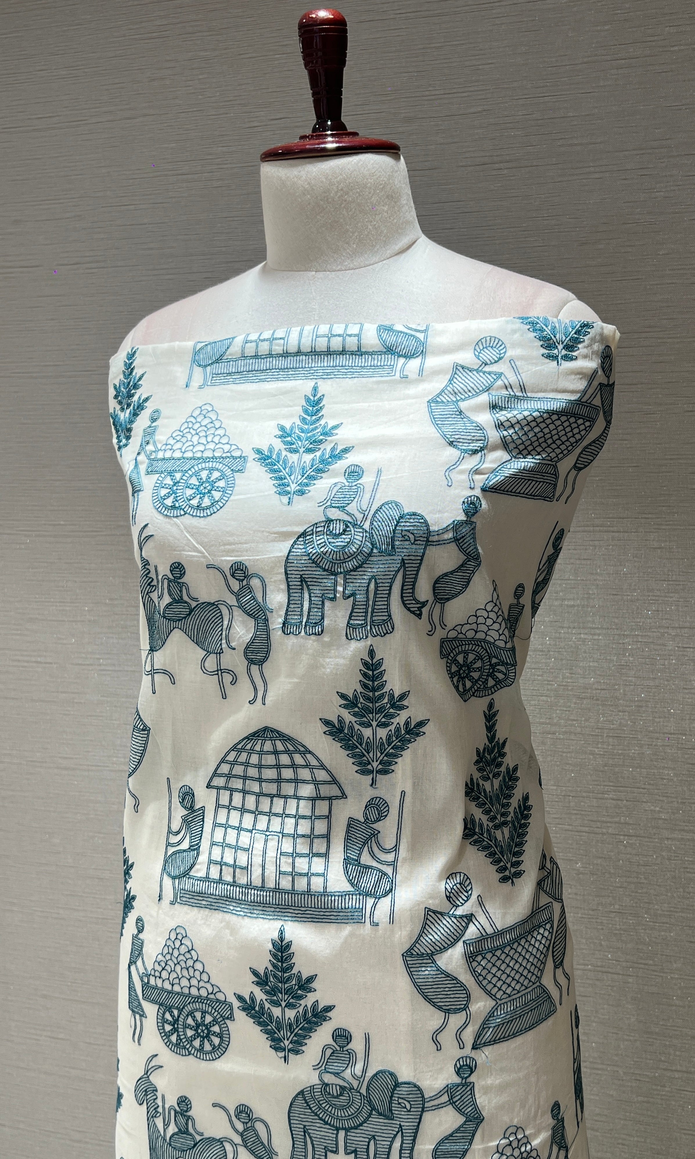 Blue dress material