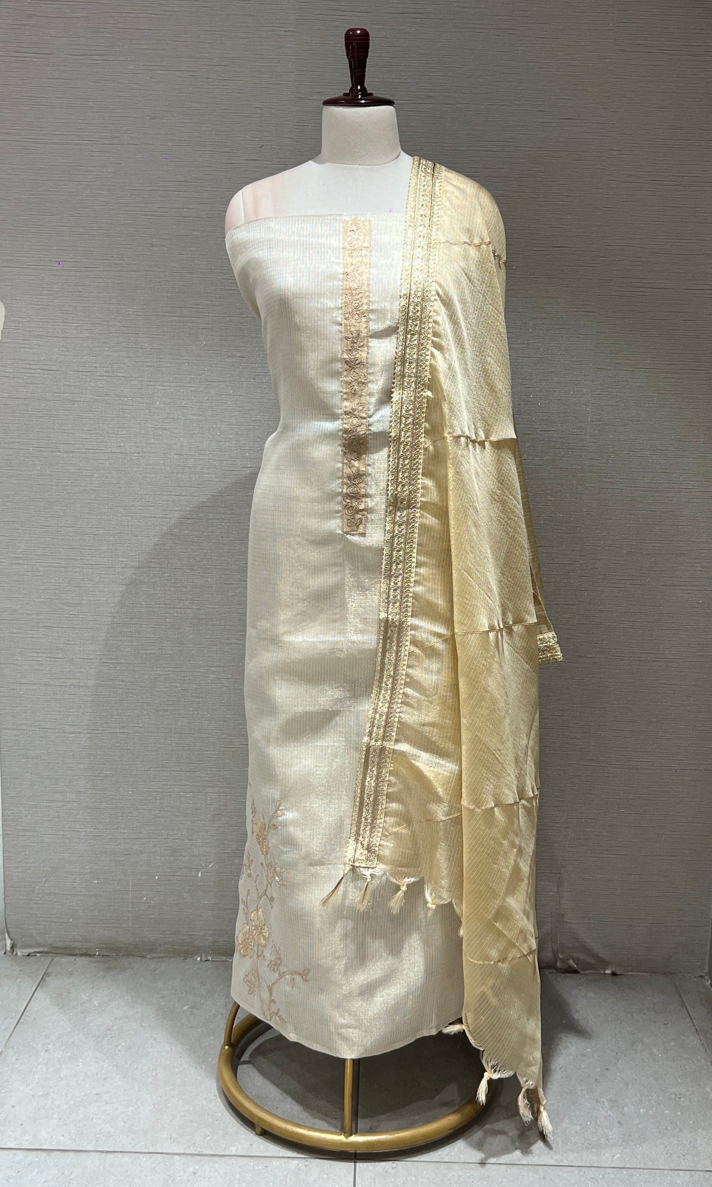 Ivory dress material