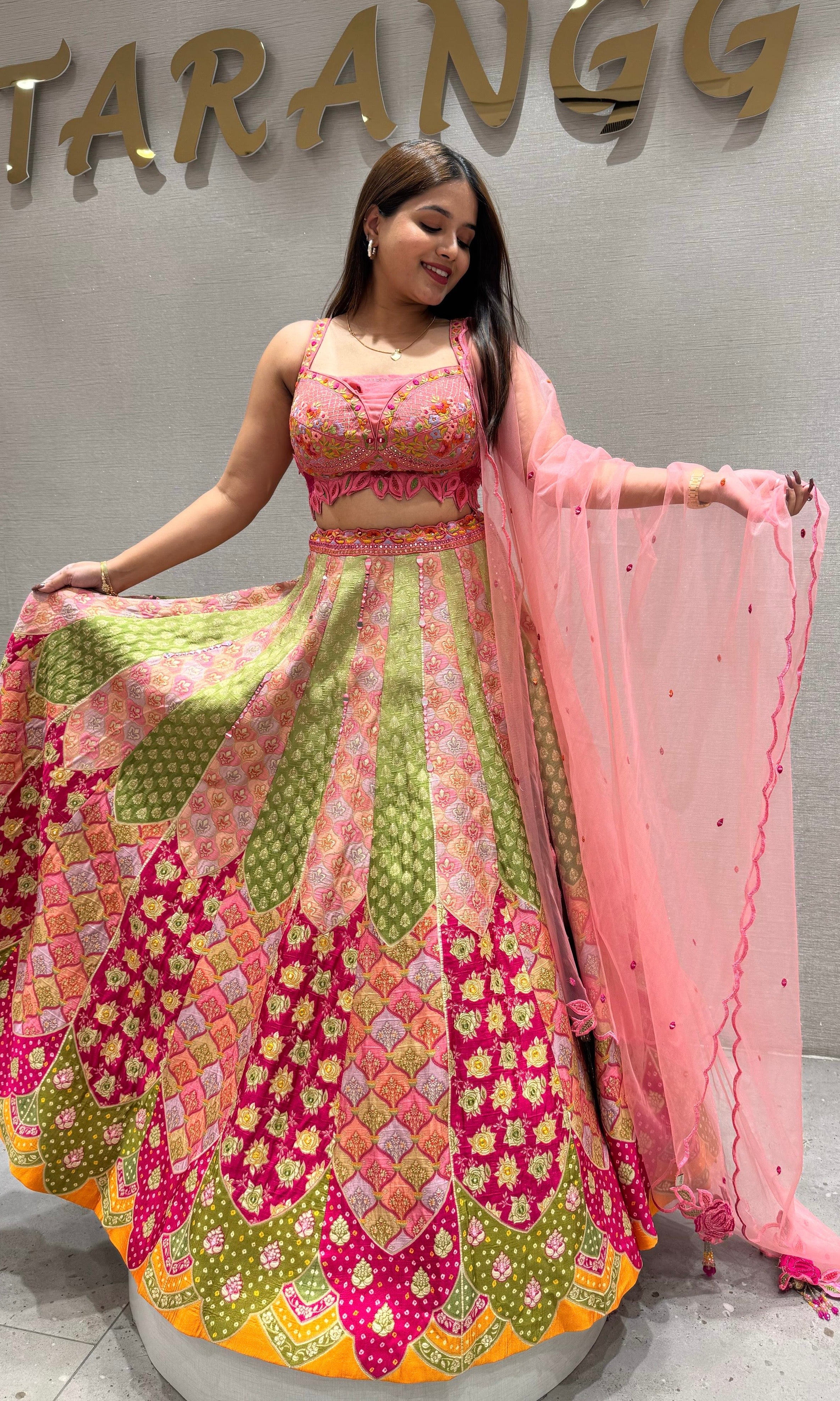 Raji crop top with lehenga