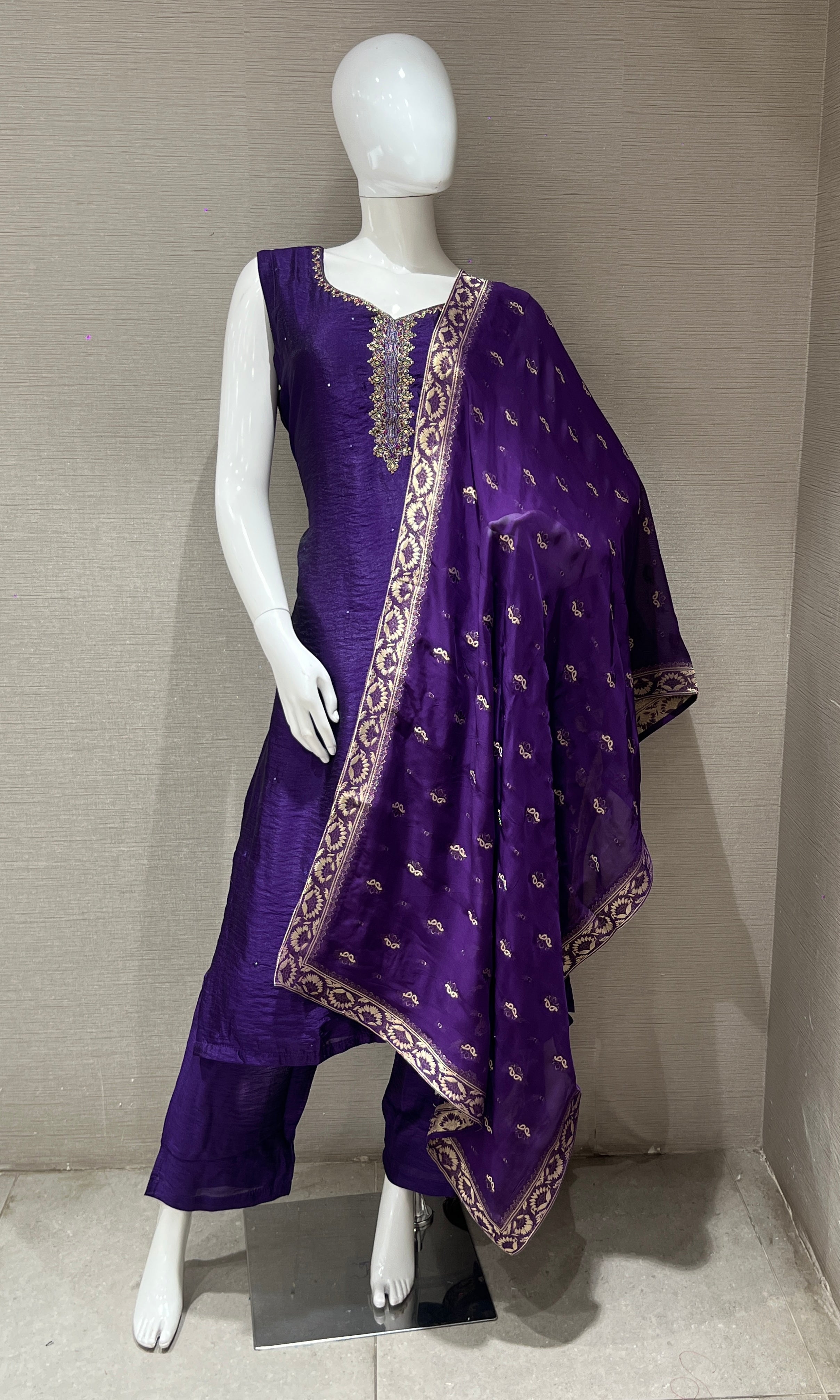 Purple purple kurta set