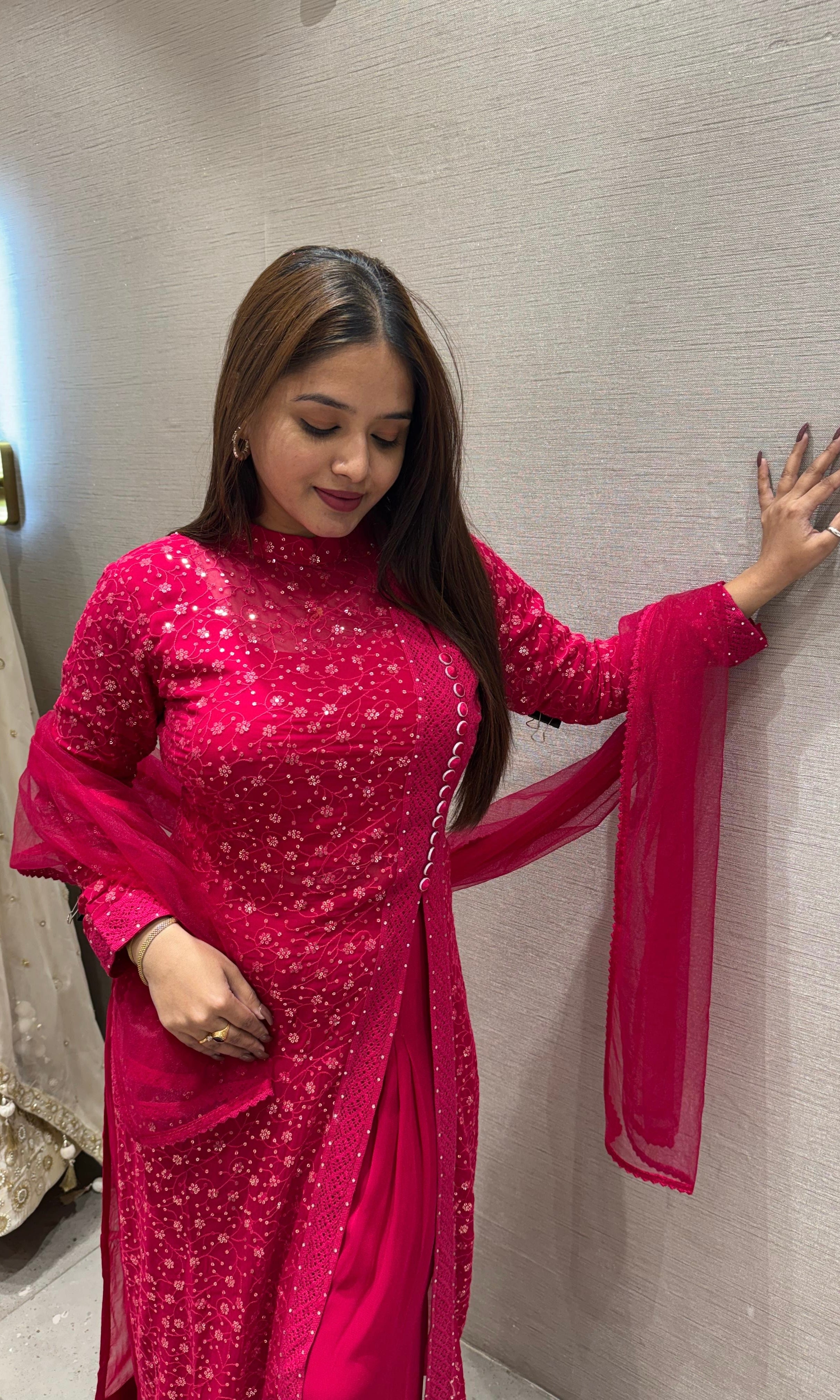 Raspberry Pink palazzo set