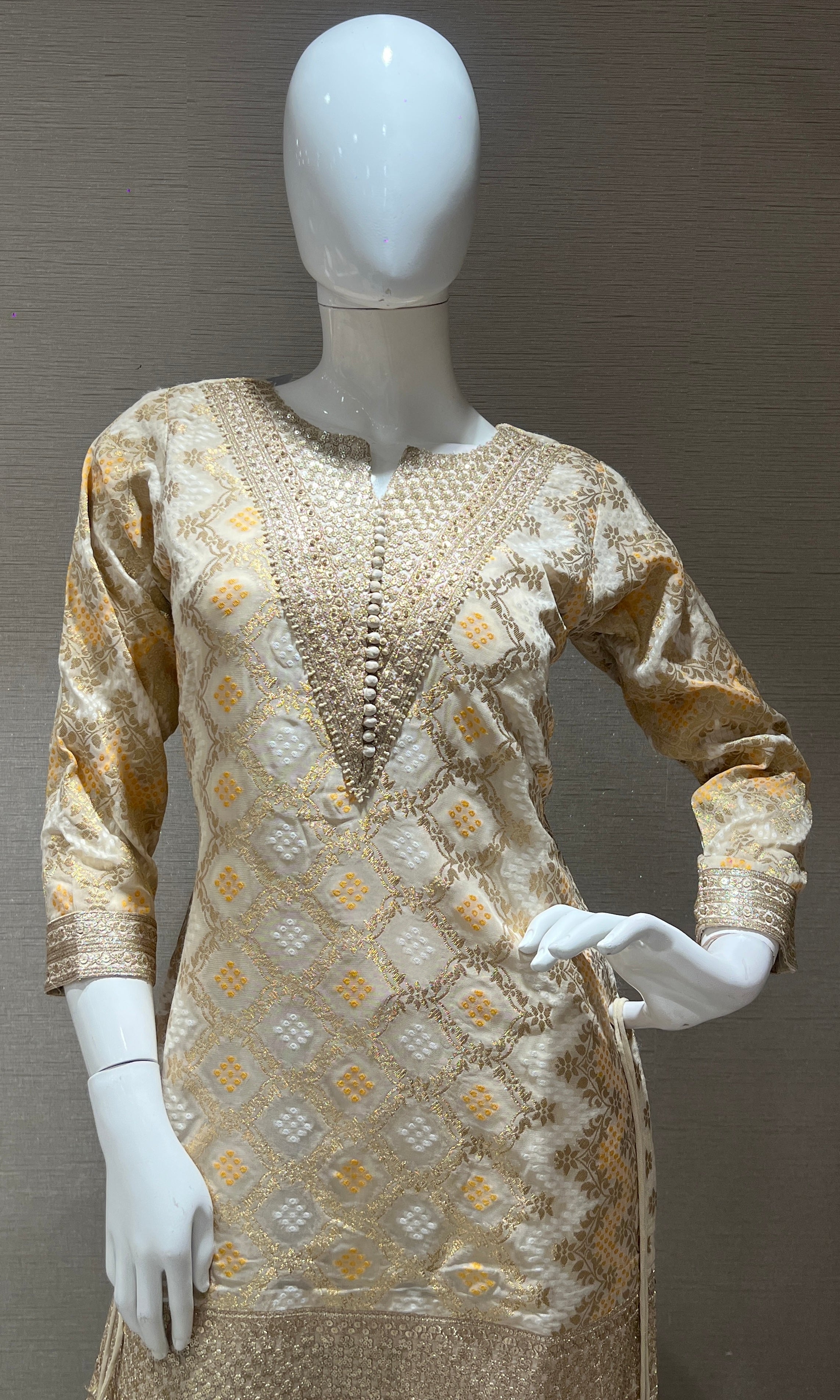 Cream Gharara