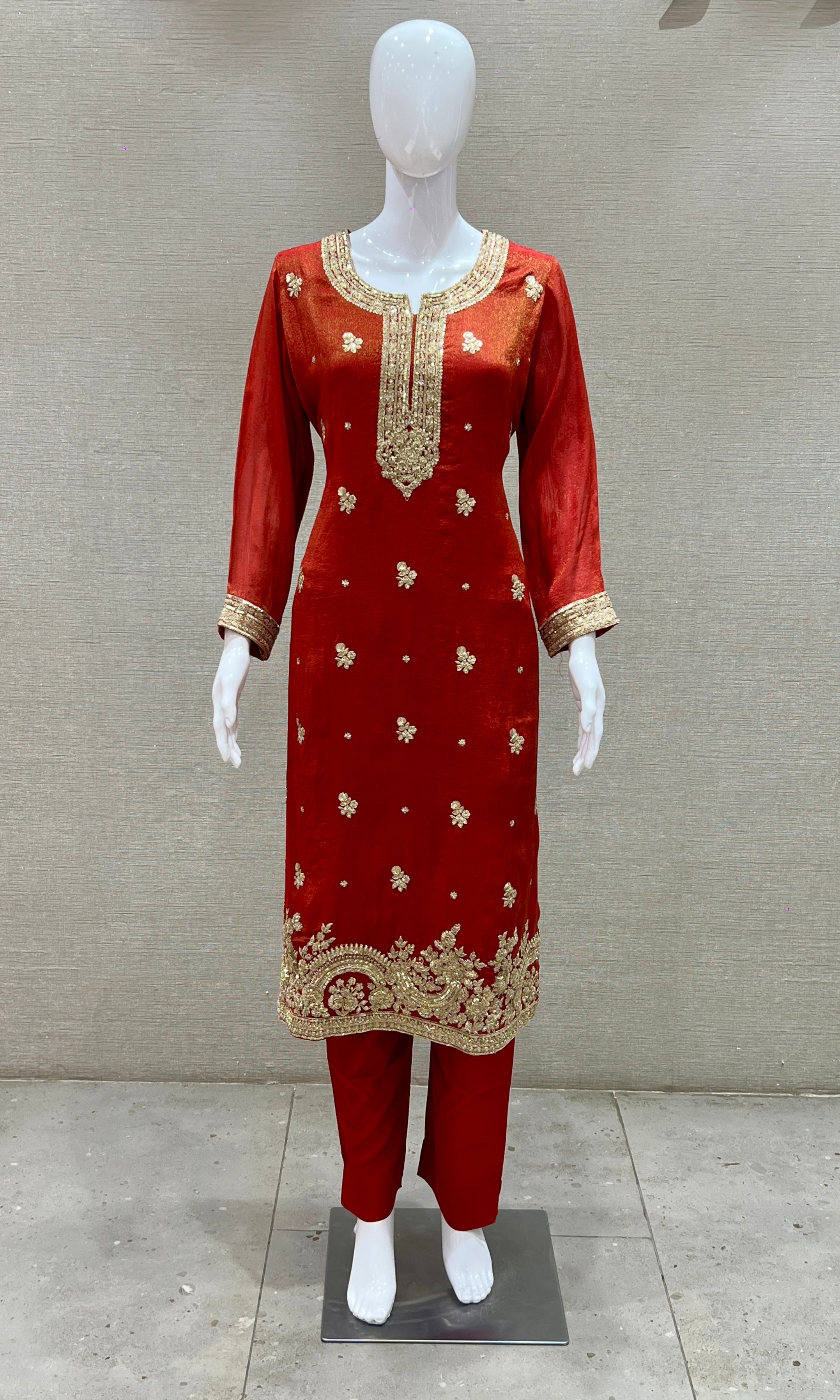Maroon kurta set