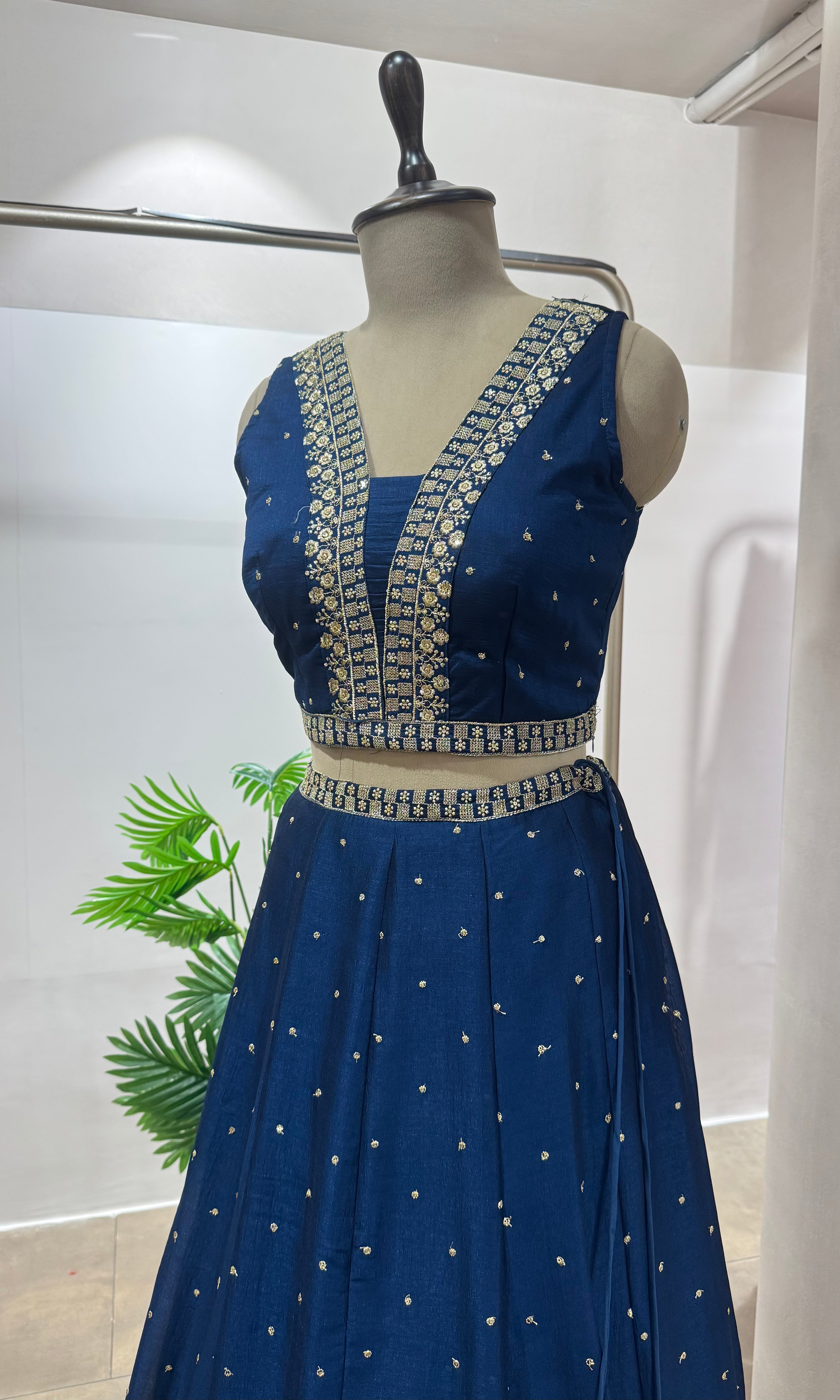 Blue INTRICATE EMBROIDERED lehenga